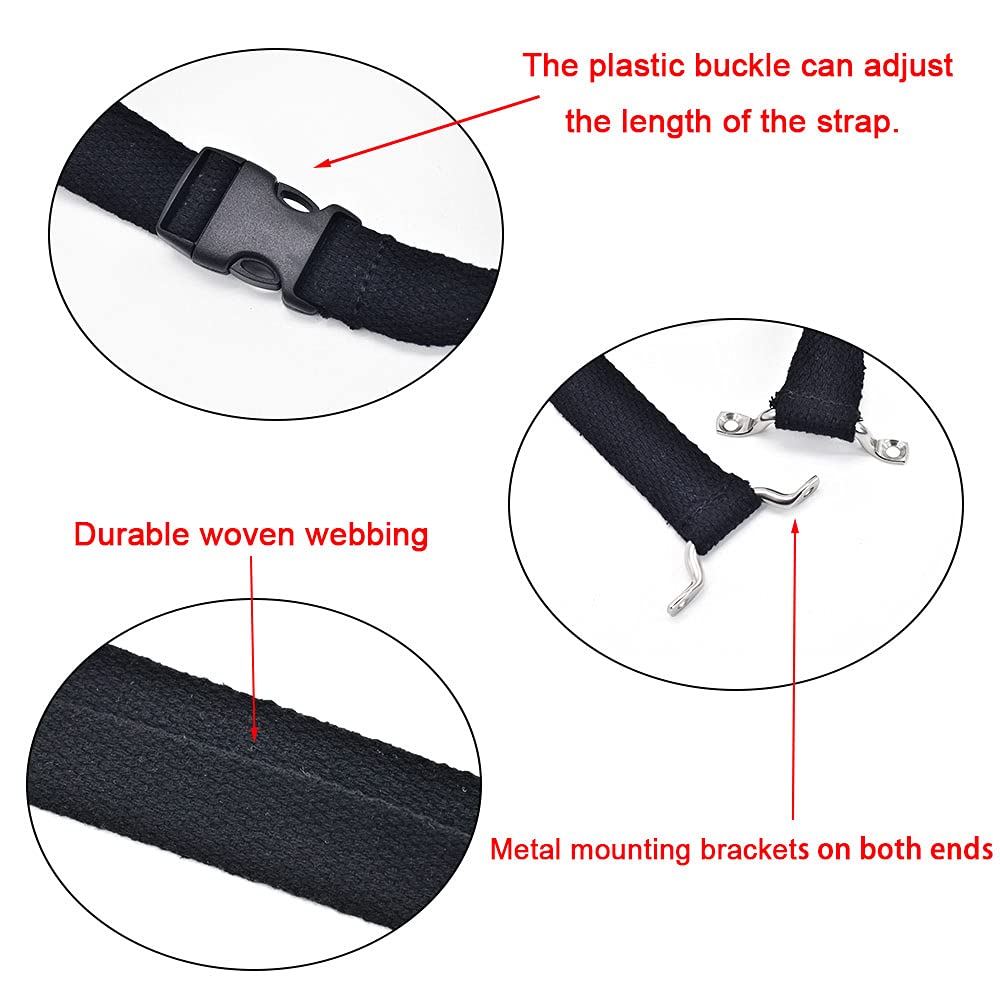 scottchen PRO RV TV Straps 74 Anti-Tip RV Furniture Safety Tie Down Solid Straps for Camper Trailer Traveling - 2pcs Black