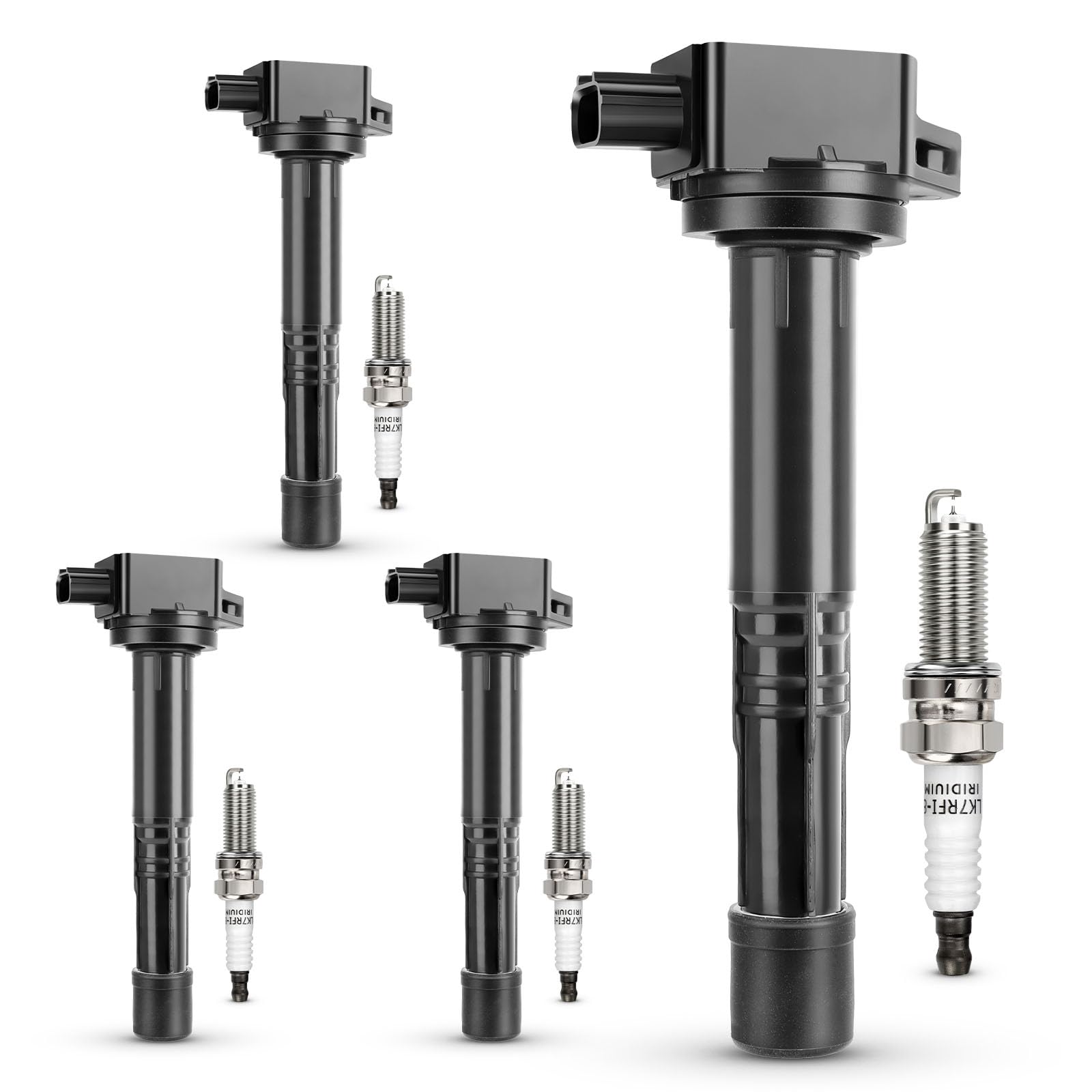 Uf602 Ignition Coil & 97390 Double Iridium Spark Plug For 2.4L Honda 08-12 Accord,10-14 Cr-V,12-15 Civic,12-15 Crosstour/13-18 A