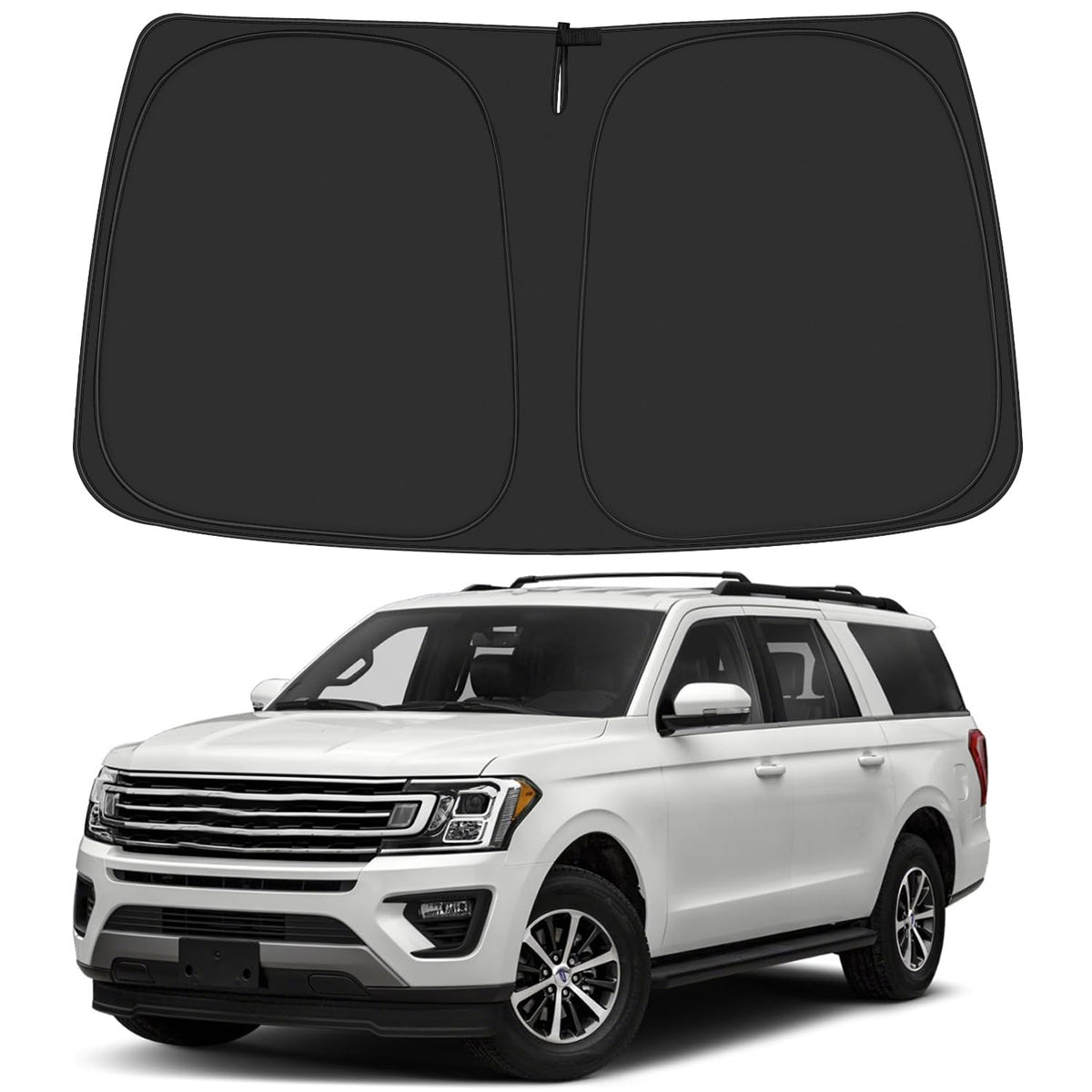 ULROLIT Windshield Sun Shade for 2018-2025 Fo-rd Expedition Accessories, Foldable Window Sunshade Sun Visor Protector, Front Win