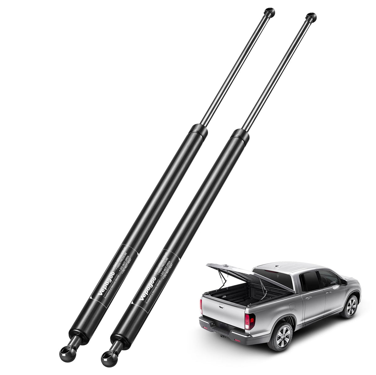 Vepagoo 100120 28 Inch 120Lb/534N Heavy Duty Lift Support Gas Shock Strut Spring For Truck Bed Tonneau Cover Trailer Cap Camper