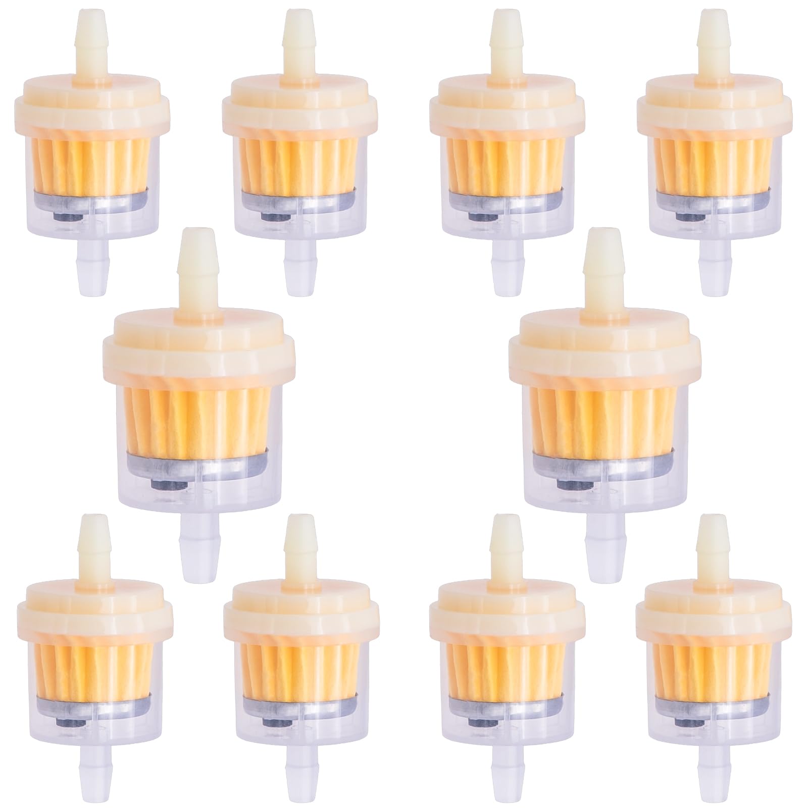 MEAJOO 10PCS 1/4'' 6mm-7mm Gas Inline Fuel Filter, with magnet, Fit for ATV Scooter Moped Go Kart Dirt Bikes Snowblower Motorcyc