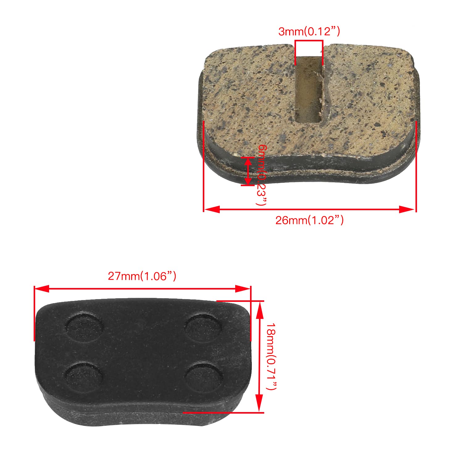 Yoxufa Mini Bike Brake Pads Disc Brake Pads For 79Cc 97Cc 100Cc Coleman Ct100U Cc100X Baja Doodle Bug Db30 Motovox Mbx10 Monster Moto Mmb80 Mmb105 49Cc Syx Moto Mototec Pocket Dirt Bike Atv Parts