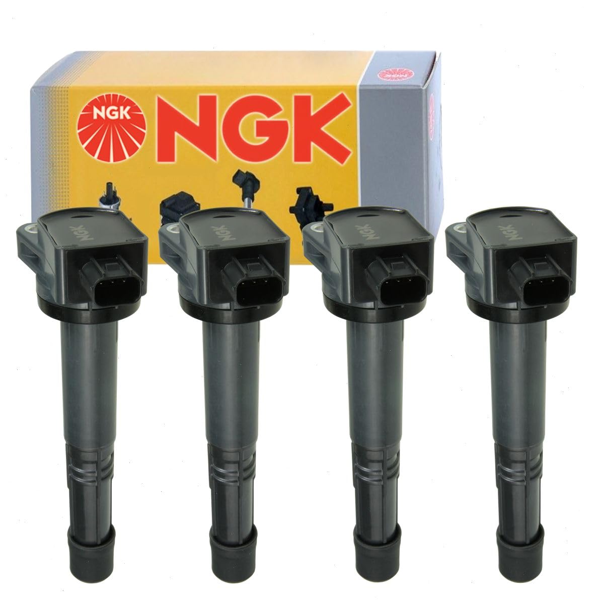 4 pc NGK Ignition Coils compatible with Honda Accord 2.4L L4 2008-2012