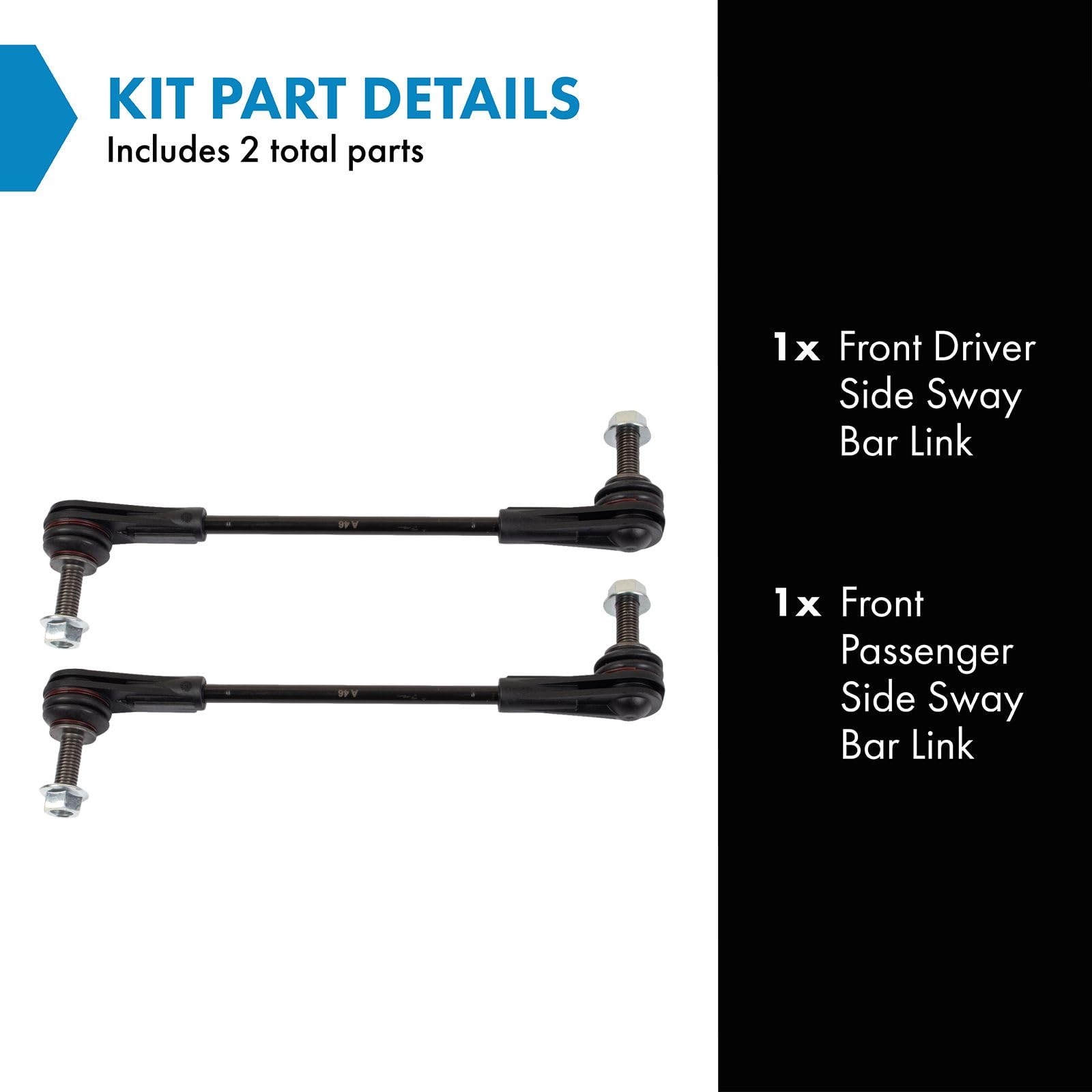 Trq Front Sway Bar Stabilizer Link Set Compatible With 2018-2019 Buick Enclave 2017-2019 Cadillac Xt5 2019 Chevrolet Blazer 2018