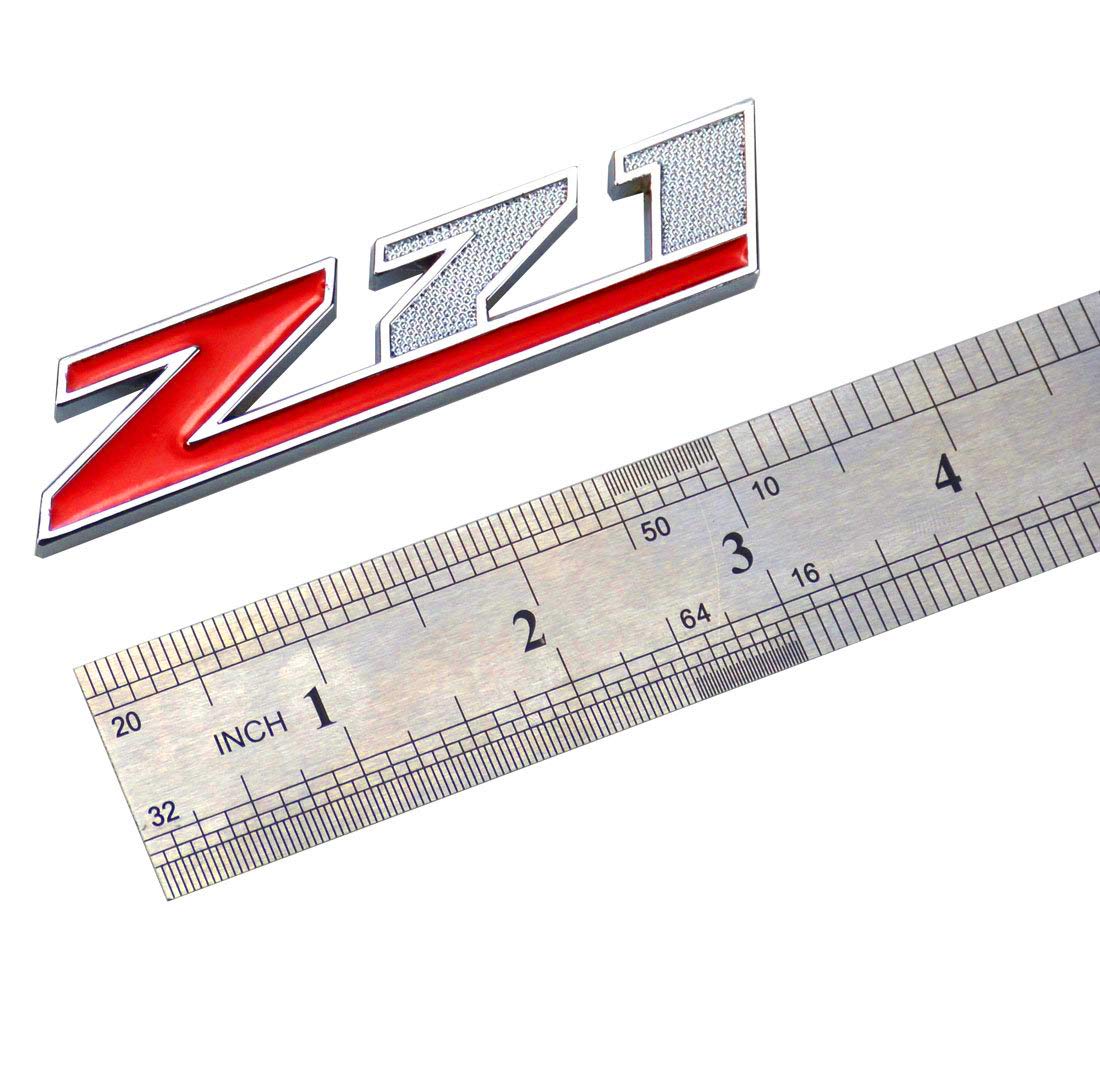 Aimoll 1Pc Grille (Small) Z71 Emblem Badge For Gm Chevrolet Silverado 2500Hd 3500Hd Sierra Tahoe (Chrome Red)