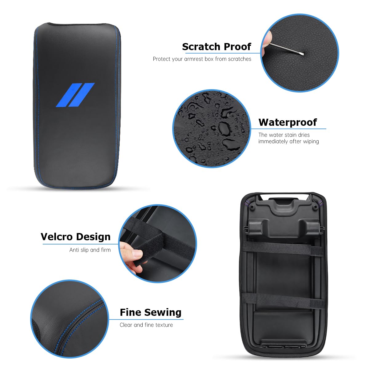 Intget Car Center Console Cover For 2022 2021 Dodge Charger Accessories 2020 2019 2018 2017 2016 2015 Leather Armrest Cover Cons