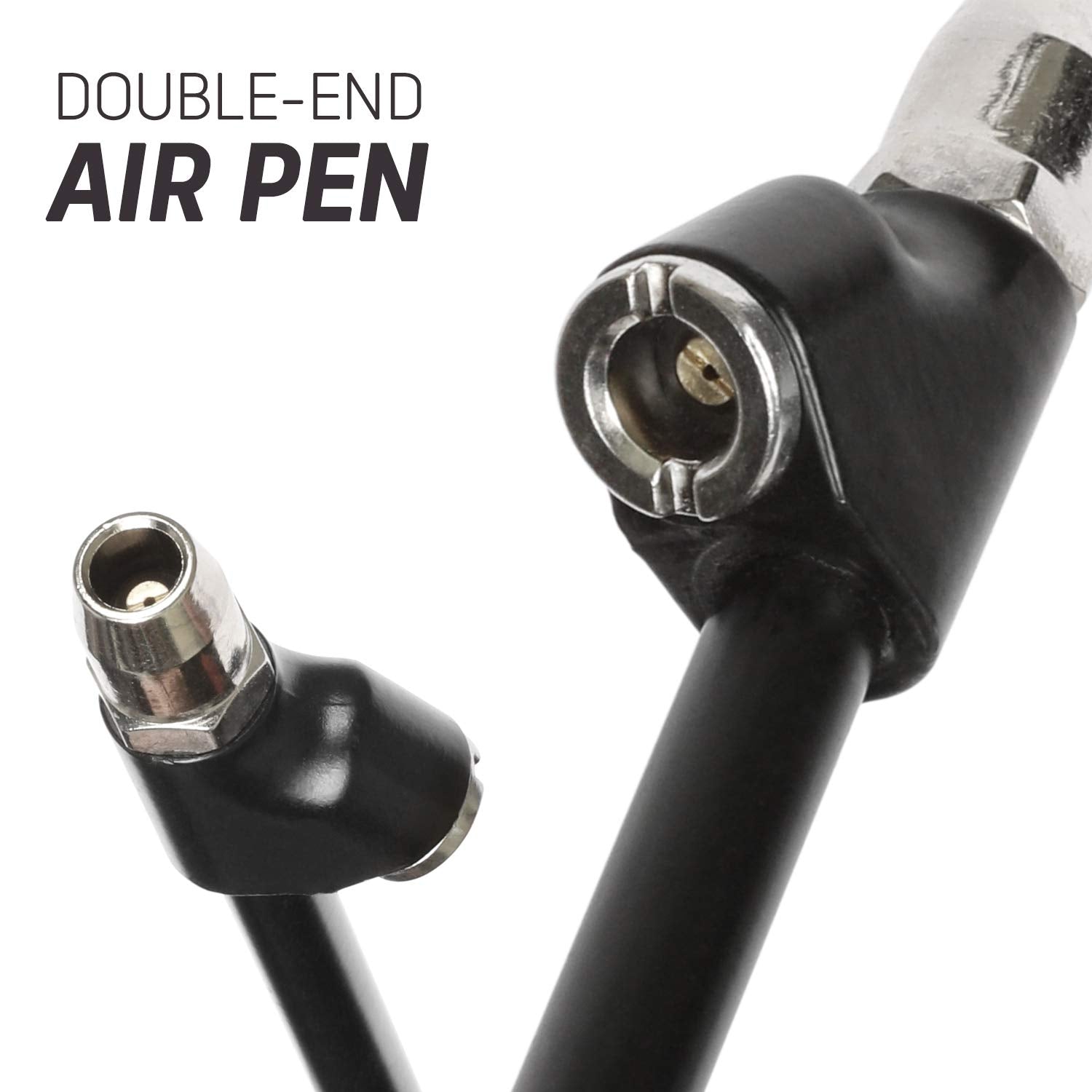 WYNNsky Heavy Duty Straight-on Dual Head Air Pressure Gauge, Extended Tube Construction for General Applications(10-150PSI)