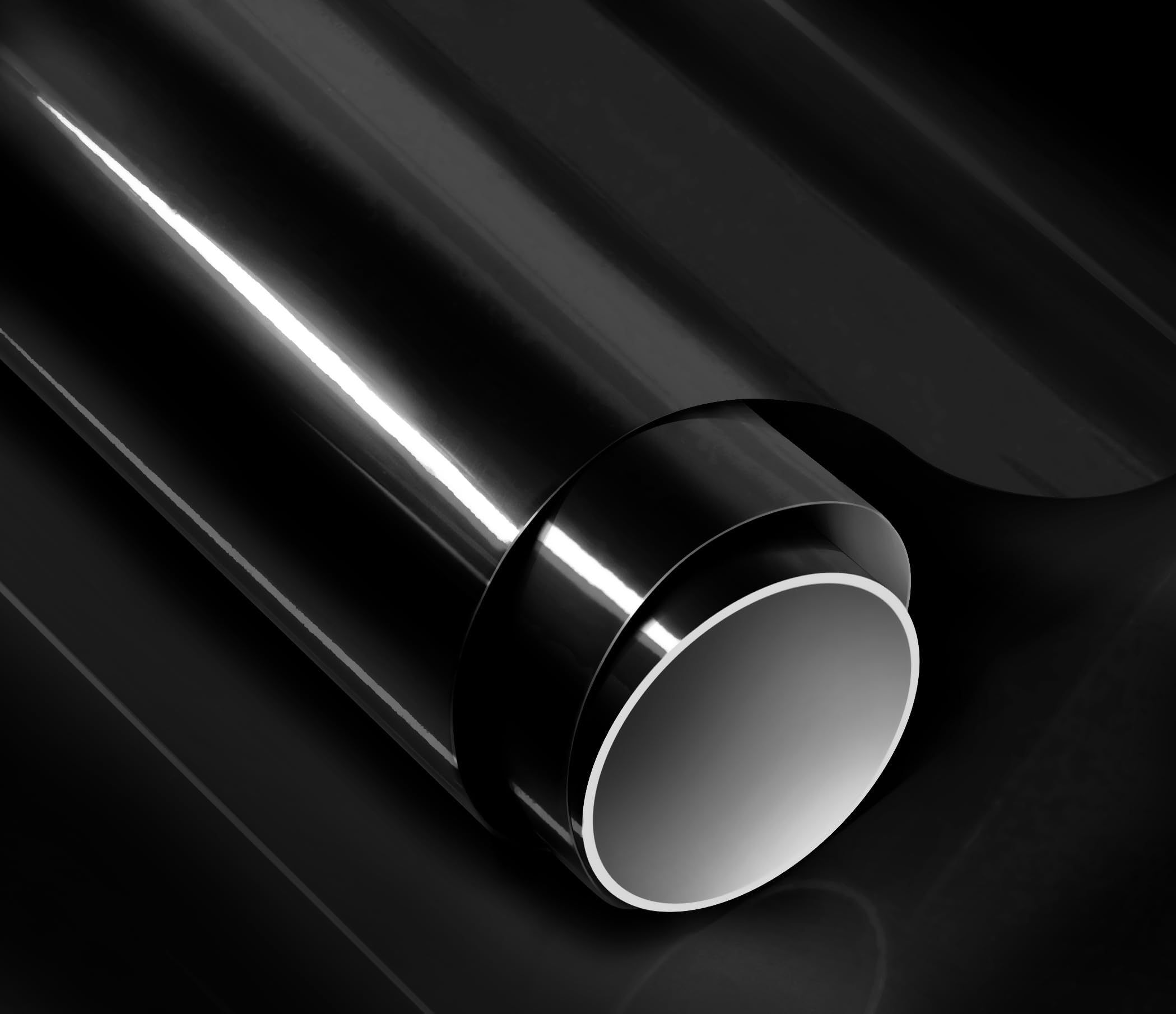 Colorfusion Ppf By Vvivid, Gloss Piano Black Dry Apply Ppf Vinyl Car Wrap Roll 20Ft X 5Ft