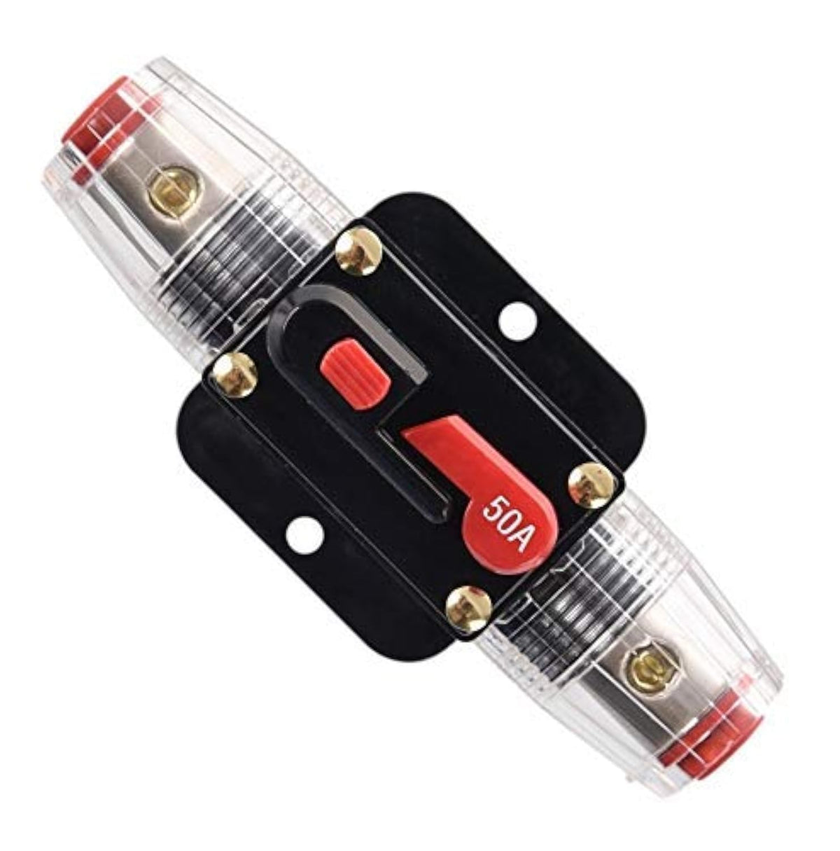 Anjoshi Fuse Holders 50Amp 20-150A Inline Circuit Breaker For Car Audio And Amps Overload Protection Reset Fuse Inverter 12V-48V