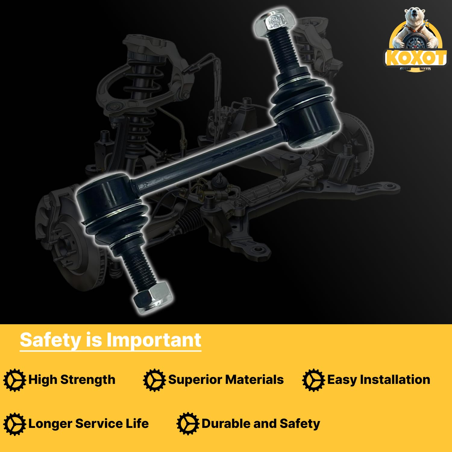 Koxot K750159 2Pcs Front Stabilizer Sway Bar Link Compatible With Ford Edge 2007-2014, Compatible With Lincoln Mkx 2007-2015