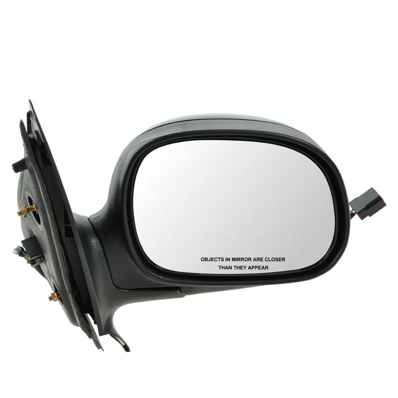 Trq Right Mirror Power Without Heat With Smooth Black Cover Passenger Side Compatible With 1998-2002 Ford Expedition 2001-2002 F