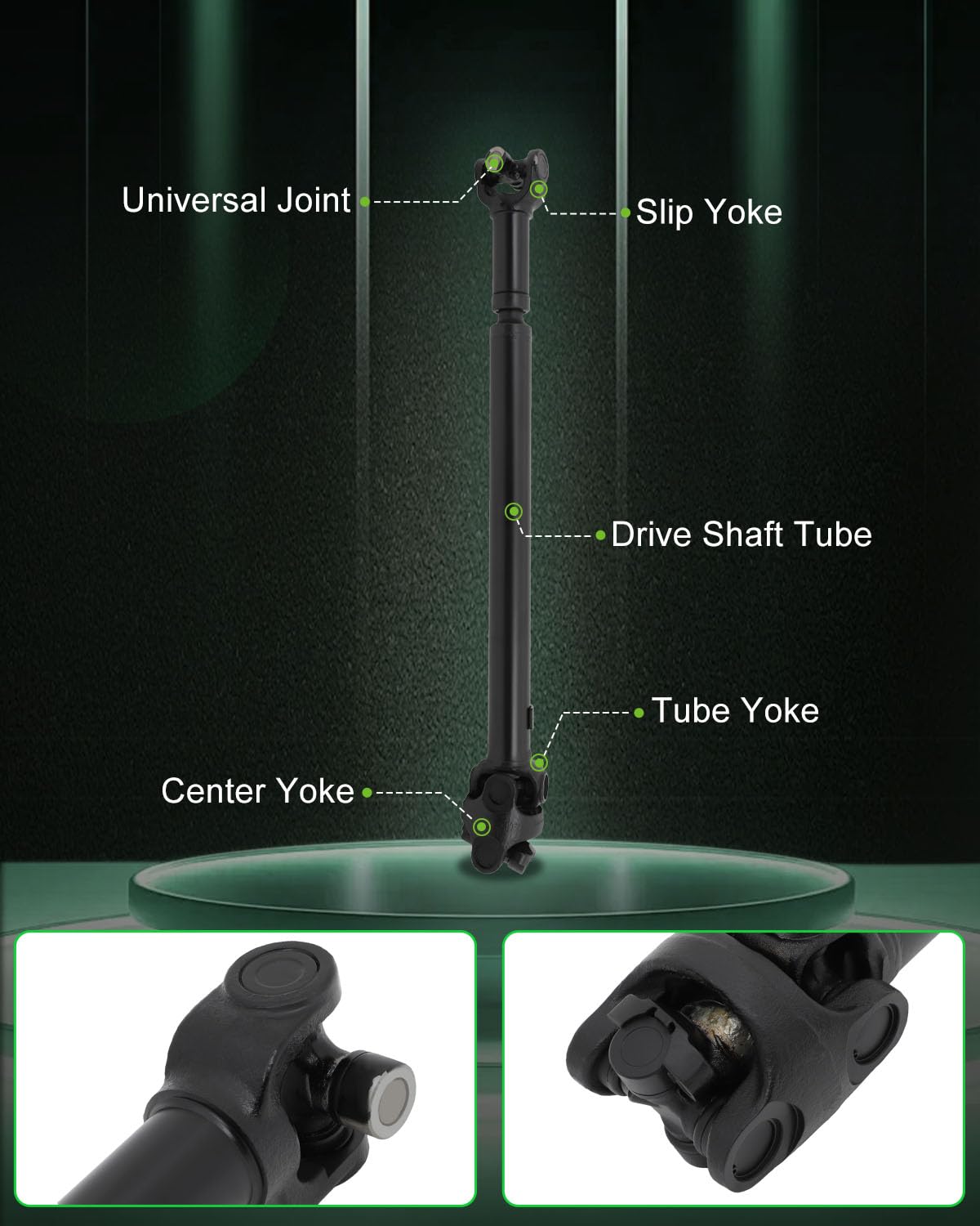 SCITOO 28.43'' Front Drive shaft Assembly Propeller Shaft Compatible For Jeep Cherokee For Jeep Comanche For Jeep Grand Cherokee