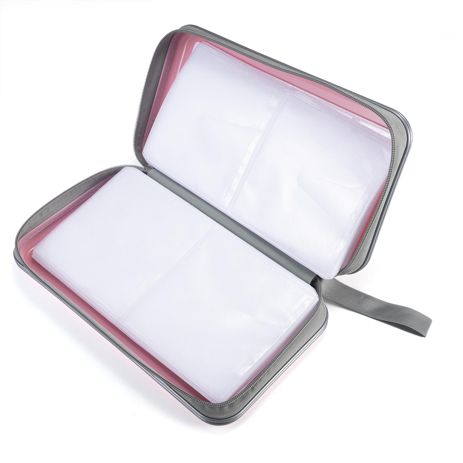 Liovode Dvd Case, 96 Capacity Cd Case Portable Cd Case Holder Storage Hard Plastic Dvd Cd Wallet Holder Organizer For Car (Light