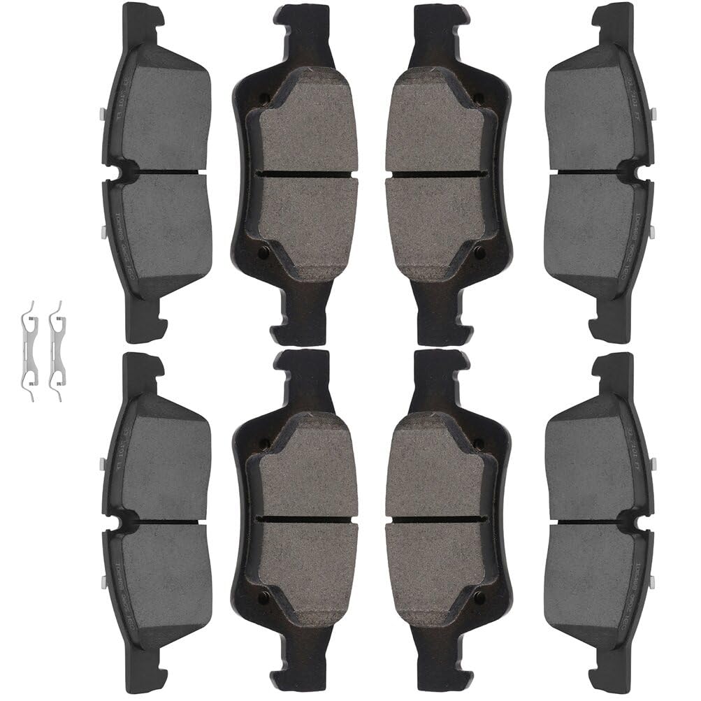 Automuto 8Pcs Front & Rear Disc Brake Pads Set D1498 D1629 For Dodge For Durango 2017-2018,For Jeep Grand Cherokee 2017-2019
