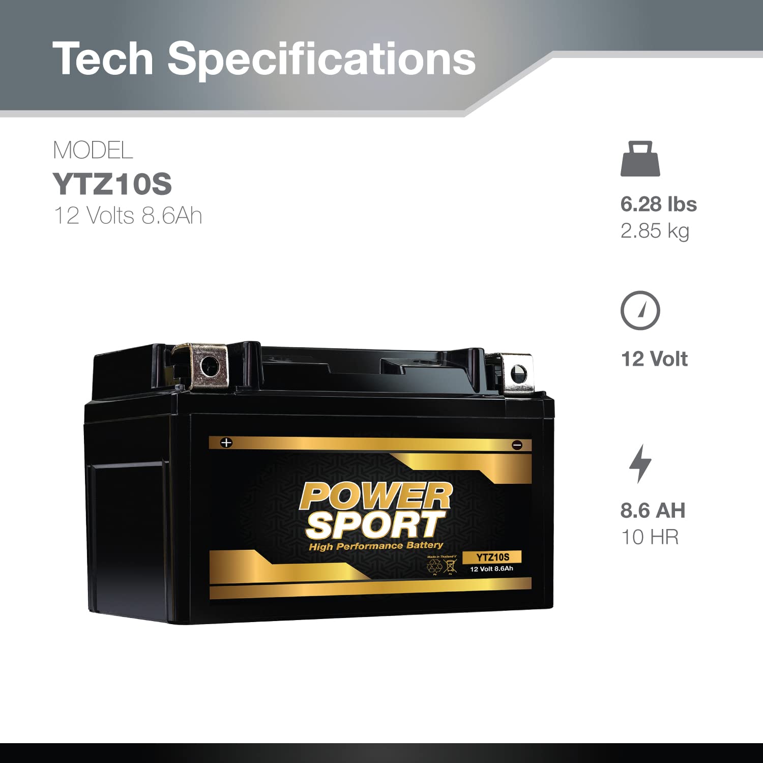 Expertpower Ytz10S 12V8.6Ah Lead_Acid_Battery