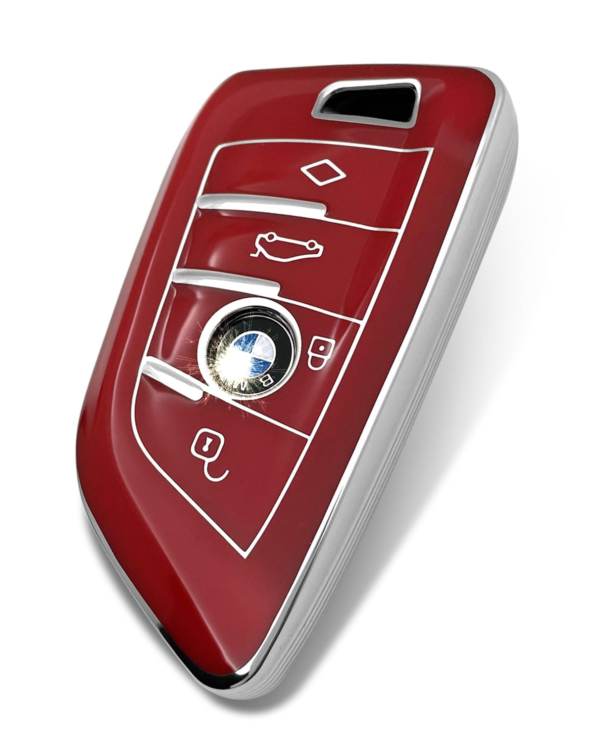 Haoyoumei Advanced Soft Tpu Key Cover Suitable For Bmw X1 X3 X4 X5 X6 X7 M5 M6 1 3 4 5 6 7 Gt3 Gt5 Gt6 Smart Key (Type B Red Cas