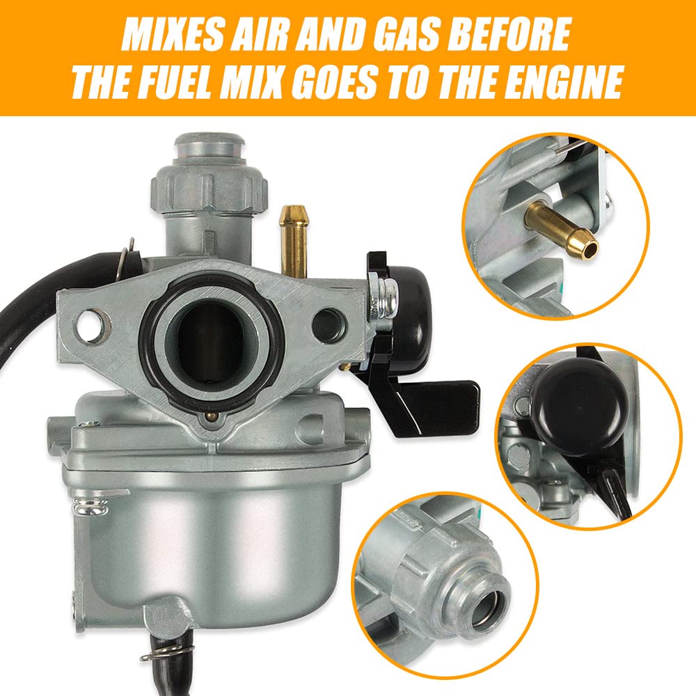 RANSOTO Carburetor Carb Compatible with XR70R 1997-2003 CRF70F 2004-2012 Honda Replace 16100-GCF-672 With Carbon Dirt Jet Cleane