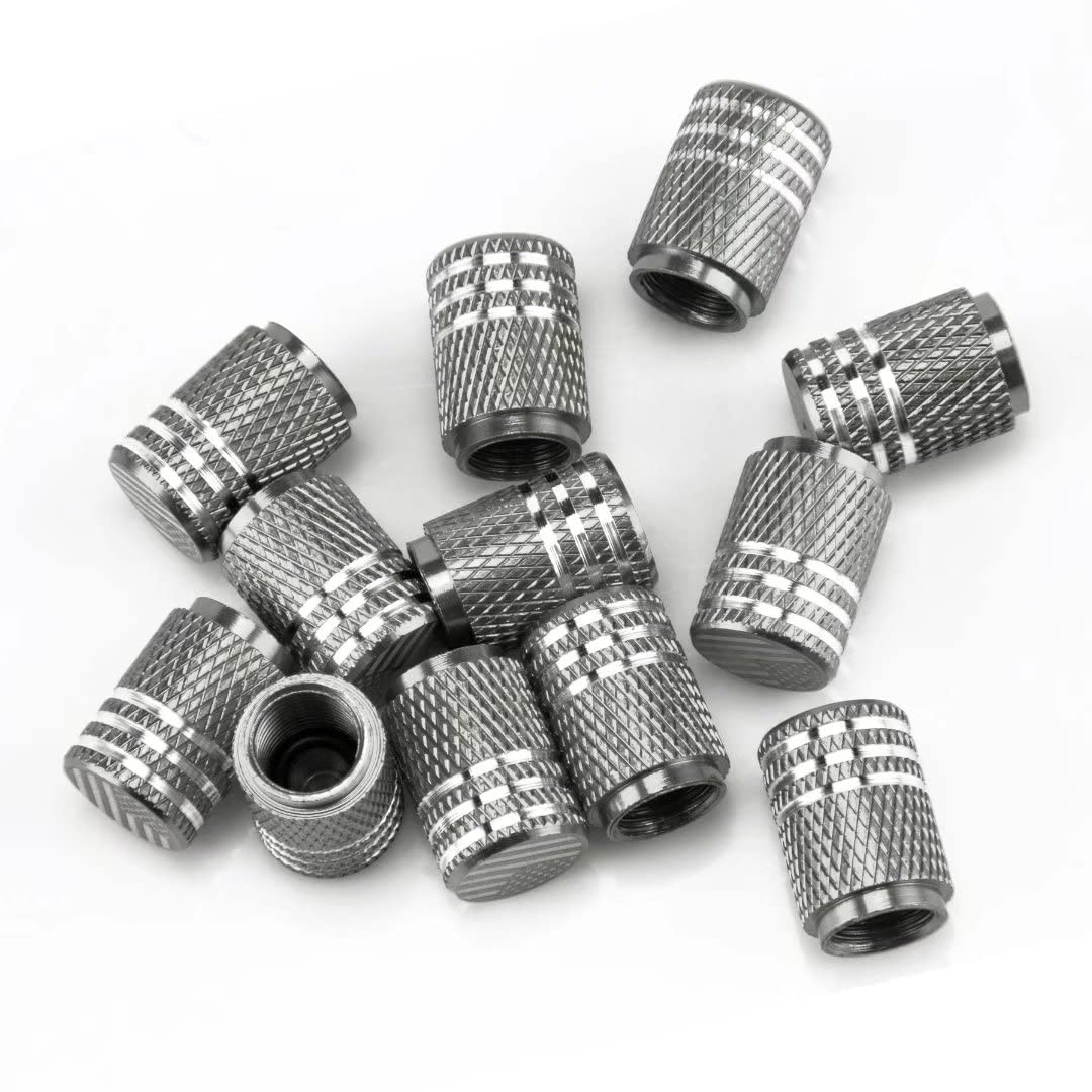 SINGARO American Flag Valve Stem Cap, 12PCS Aluminum Alloy Rubber Sealed Tire Cap, Universal for Cars, Trucks, SUVs and Motorcyc