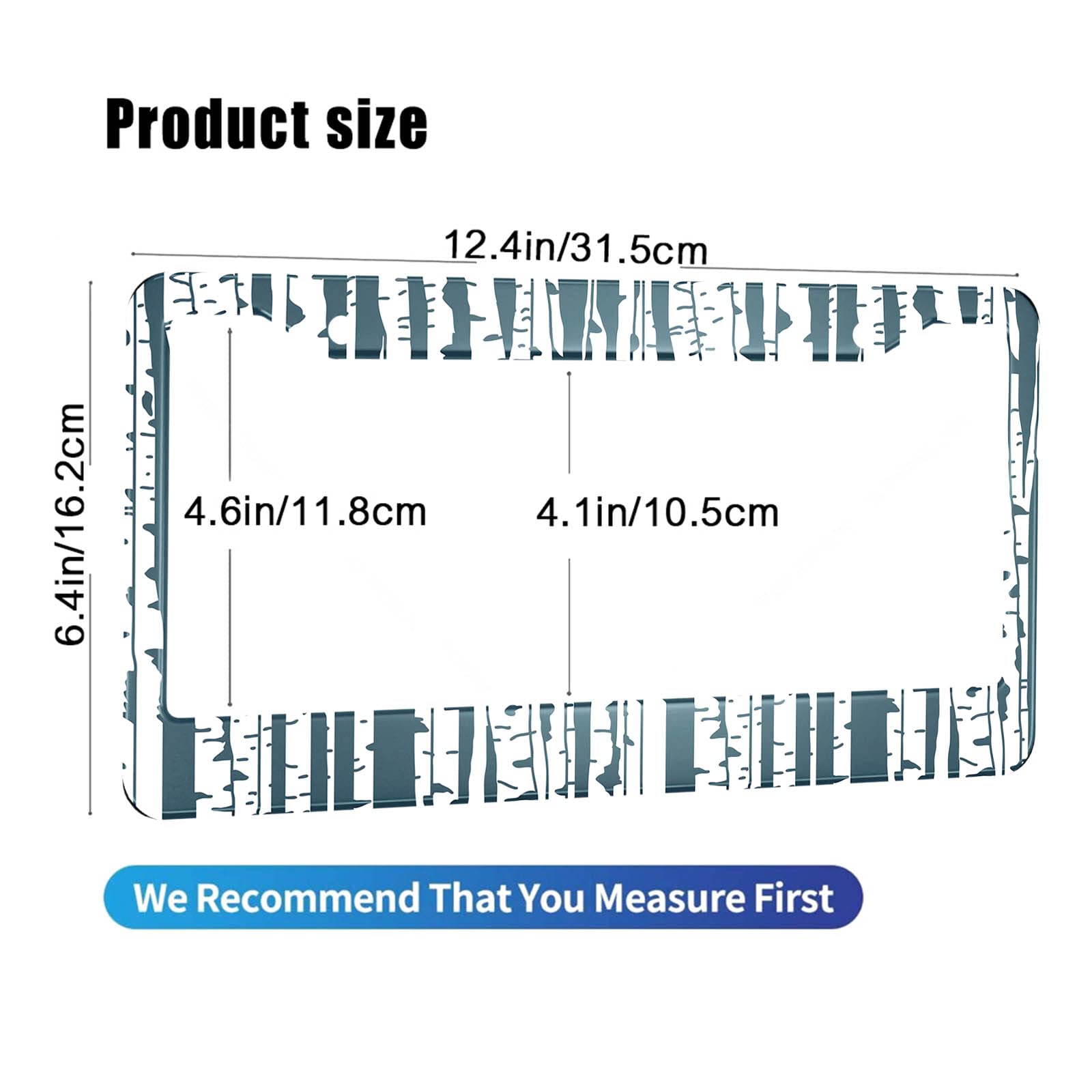 Hosnye Birch Trees License Plate Frame Simple Doodle For You Design Metal License Plate Cover Front Plates Frames Car Tag Frame