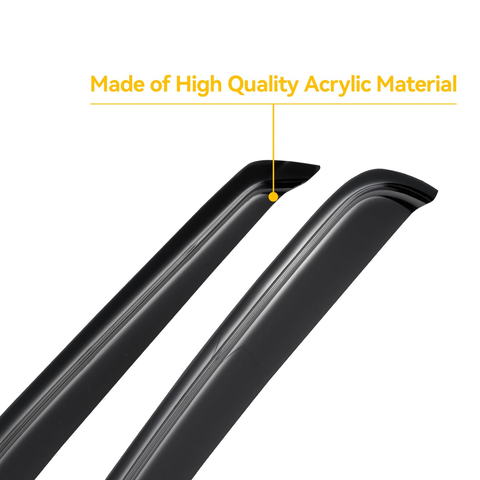 Cxdar Window Visors Rain Guards For 1996-2025 Chevy Express Van, Window Vent Wind Shade Deflectors For 96-25 Gmc Savana