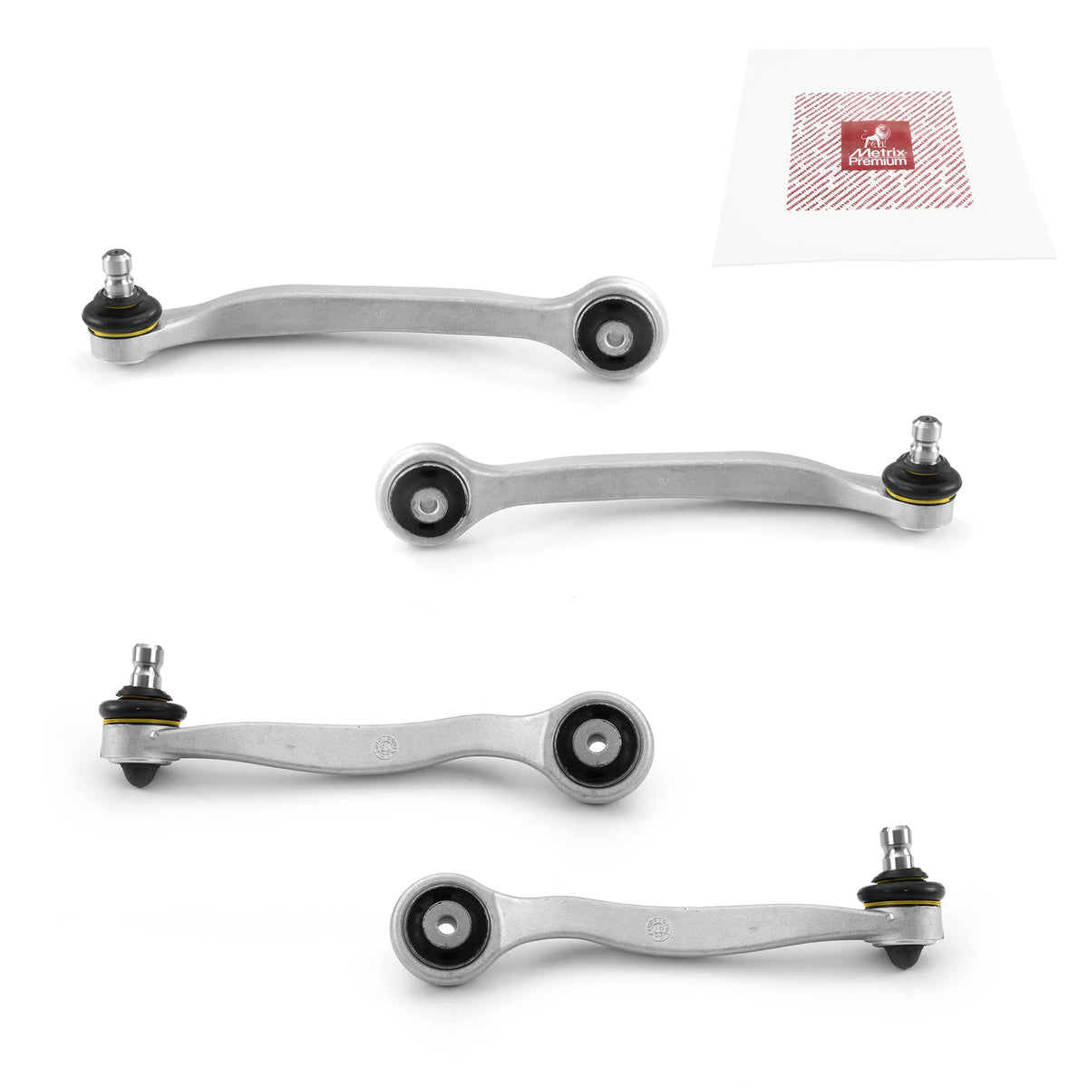Metrix Premium Chassis Parts - 4 Pc Upper Forward & Rearward Control Arm Kit Fits 04-10 Audi A8 Quattro, 05-11 A6 Quattro, 06-11