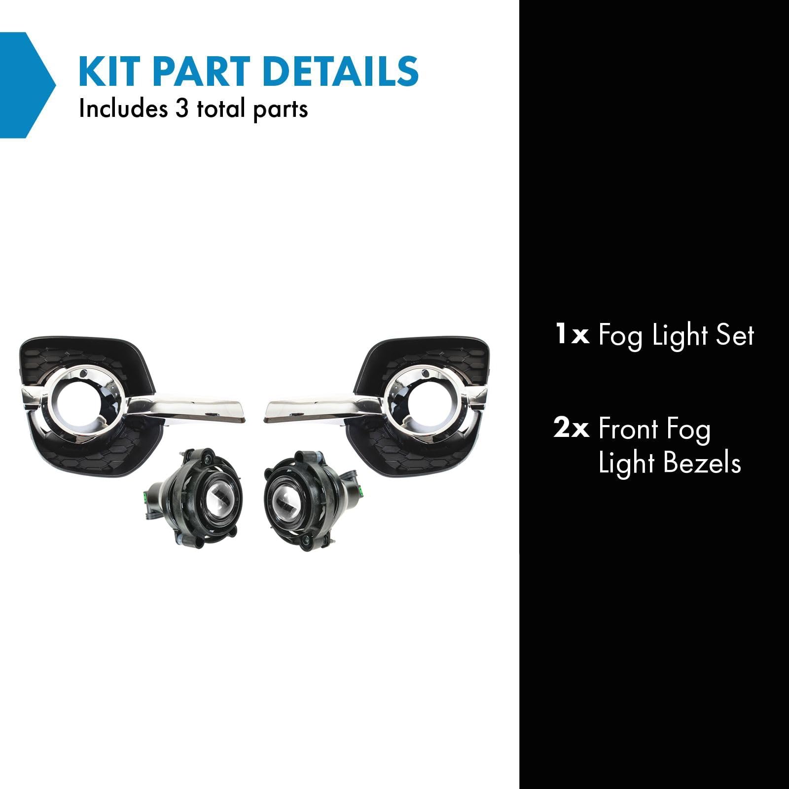 TRQ Lighting Kit GM1038127 GM1039127 GM2593157 Compatible with 2010-2015 Chevrolet Equinox