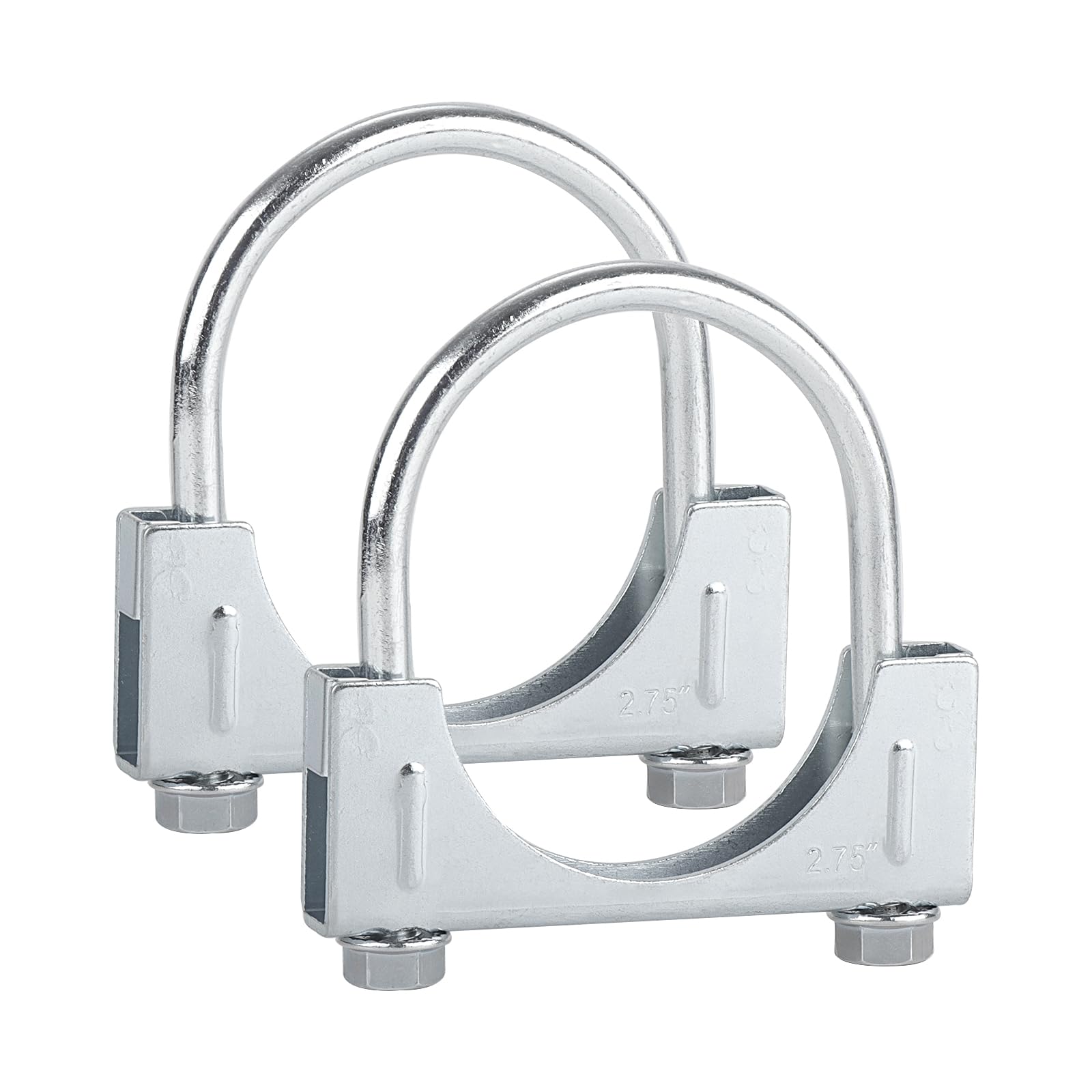 Lcgp 2.75'' Heavy Duty U Bolt Clamps Saddle Type Anti-Corrosion 2 Pack Muffler Clamps
