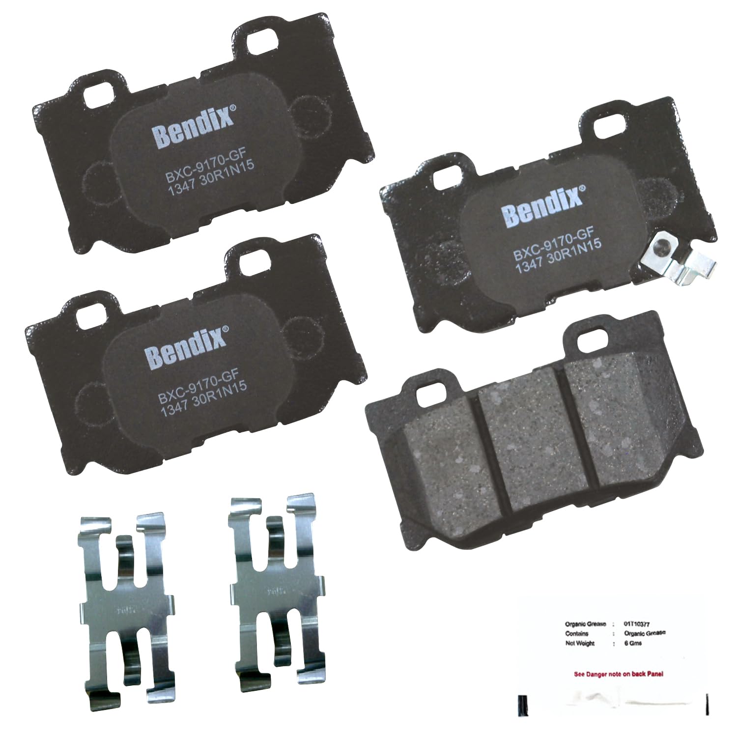 Bendix Priority1 Cfc1347 Ceramic Rear Brake Pads For Select Models Infiniti Fx50, G37, M37, M56, Q50, Q60, Q70, Q70L, Qx70, Niss