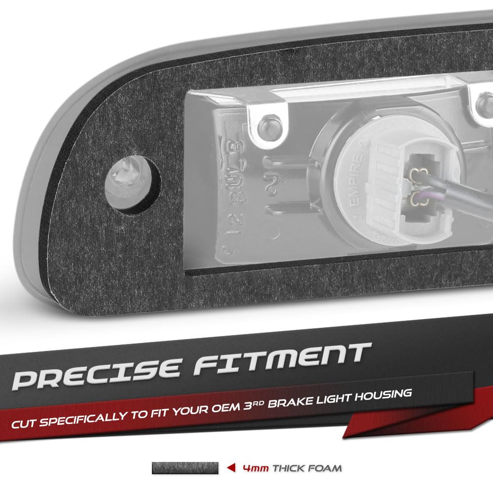 Vipmotoz Third Brake Light Stop Lamp Seal Gasket For 2007-2013 Chevy Silverado Gmc Sierra 1500 2500Hd 3500Hd Pickup Truck Upgrade 4Mm Thickness Seal Foam Double Side Ultra Strong Adhesive