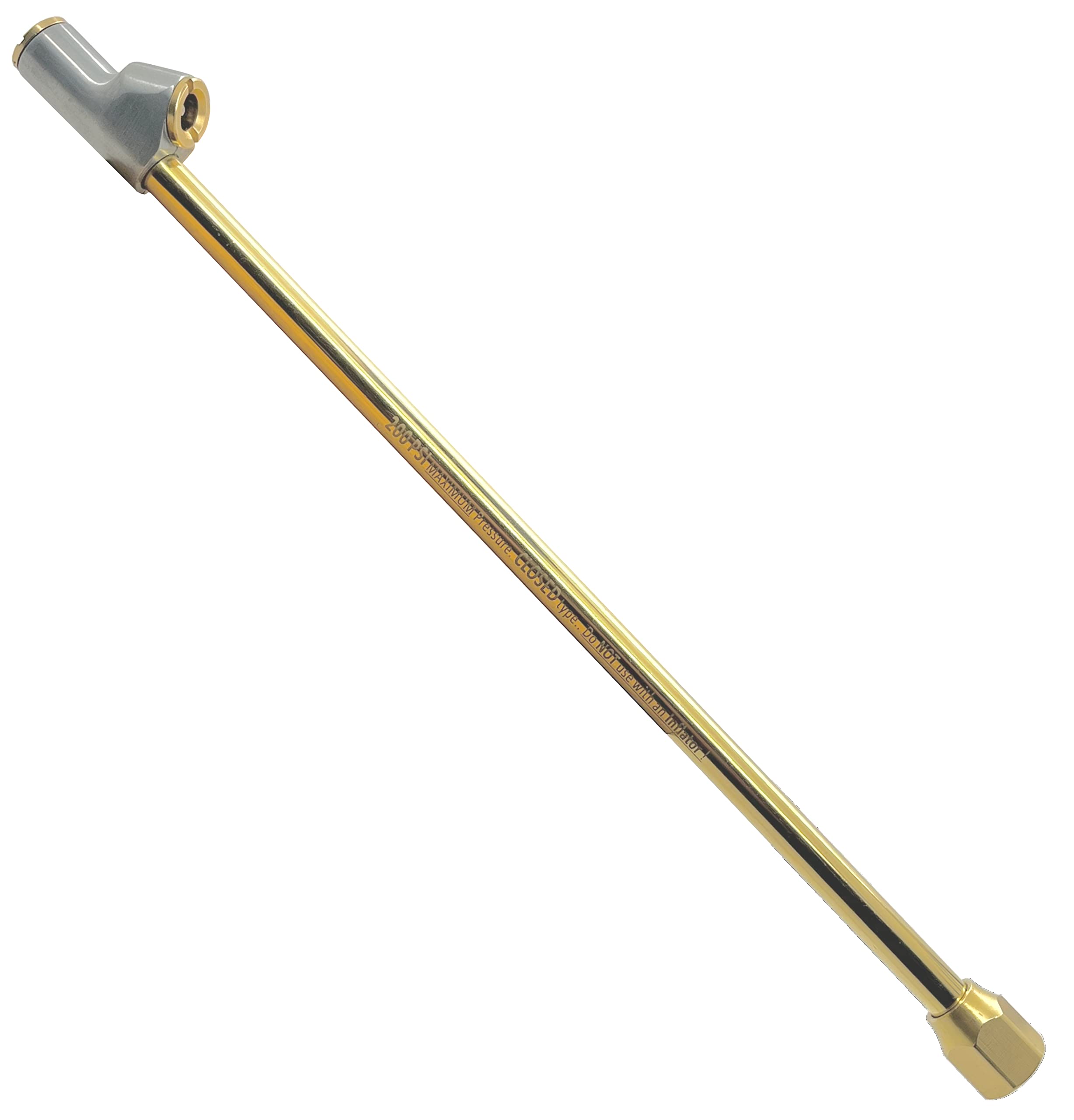 Semi Truck Air Chuck for Tires. Extended Reach Dual Head, 1/4 Inch FNPT, 200 psi. This Tire Air Chuck Fits RV, Dually Trucks, an