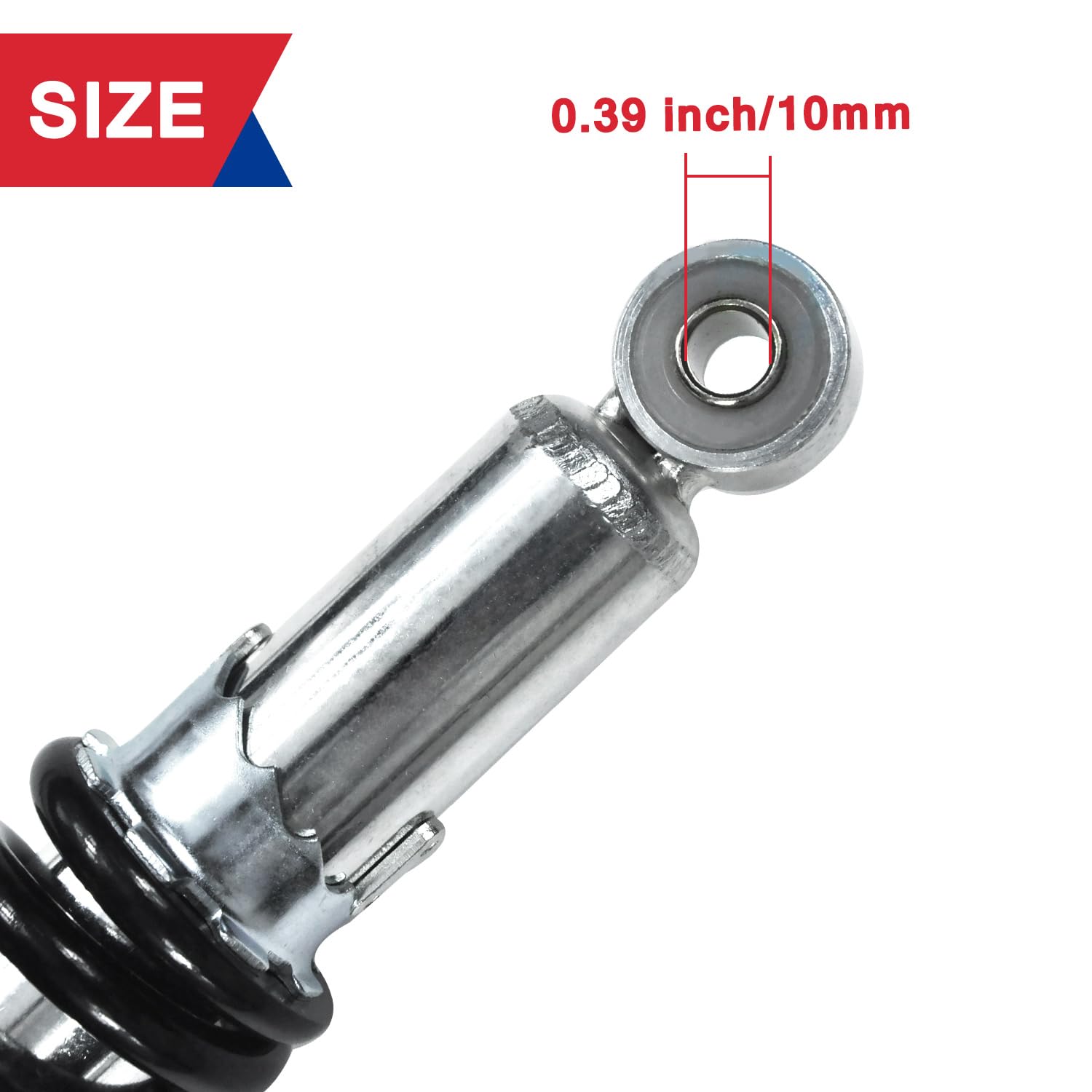 Hooup 260Mm 10.2' Adjustable Rear Shock For 50Cc 70Cc 90Cc 110Cc 125Cc Baja Motorsports Dr70 Tao Tao Db20 Kids Pit Dirt Bike Four Wheeler Quad Atv Small Motorcycle Heavy Duty Black