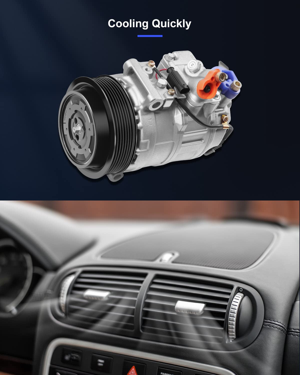 Eccpp Ac Compressor 2003-2005 For Mercedes-Benz C230 1.8L 2009-2014 Fit For Porsche Cayman 2.9L 3.4L A/C Compressor With Clutch