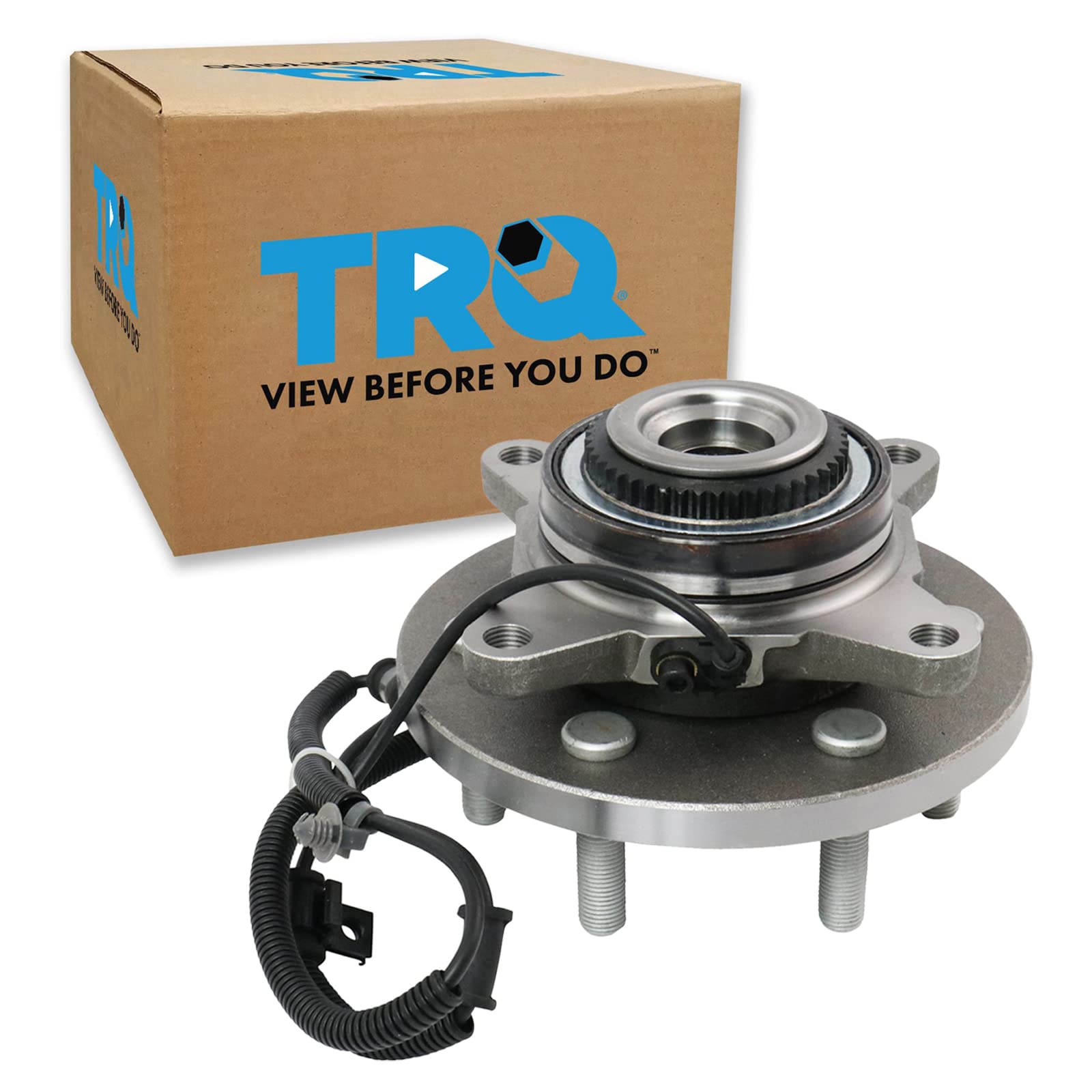 Trq Front Driver Side Passenger Side Wheel Bearing & Hub Assembly 4Wd With Abs Sensor Compatible With 2015-2017 Ford Expedition
