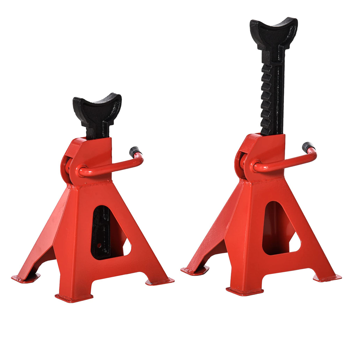 Durhand Set Of 2 3 Ton/Pair Stabilizer Jacks With Adjustable Height For Supporting Cars, Cars, Metal Vehicles 21 X 19 X 29-43 Cm