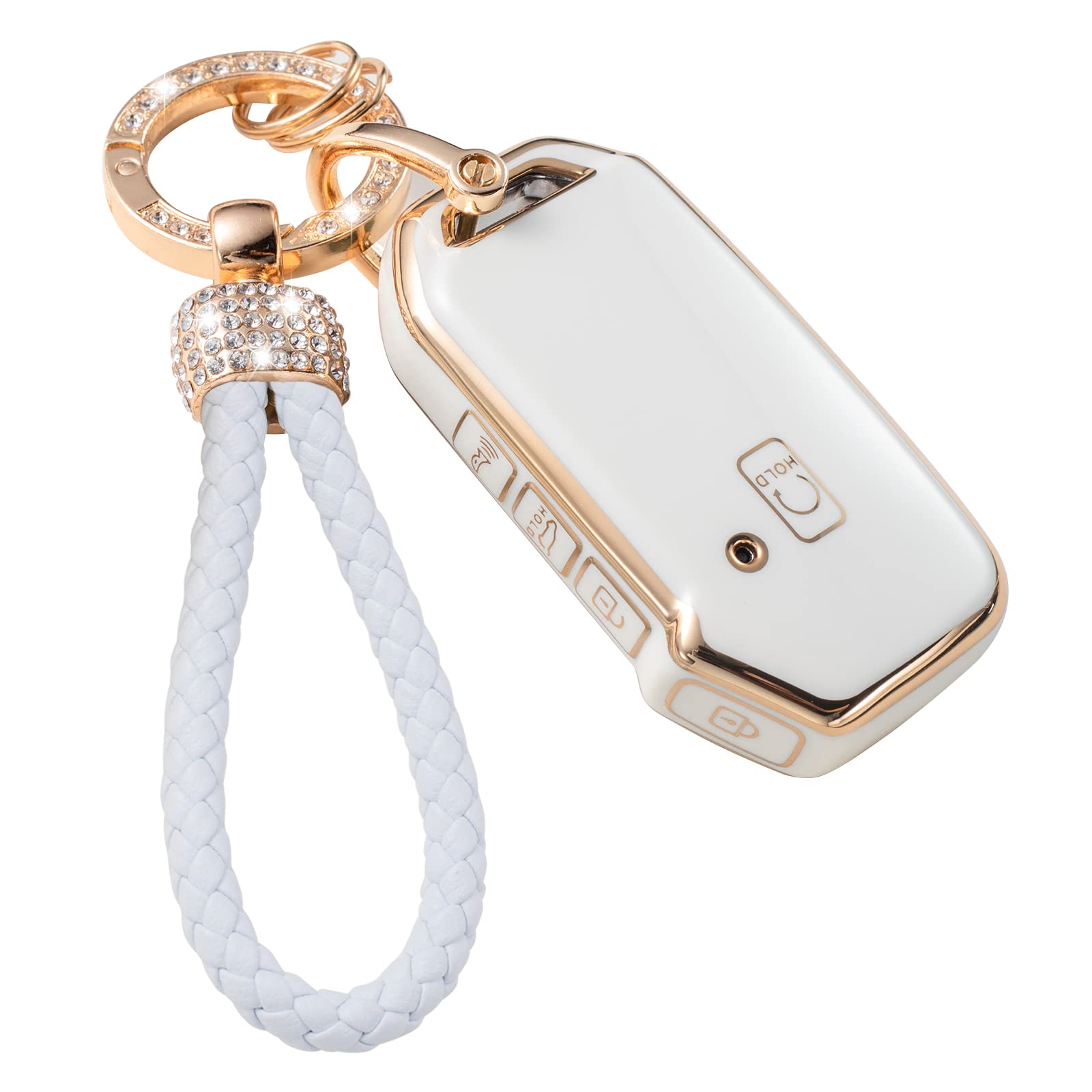 Gematay For Kia Key Fob Cover, Key Case Shell Compatible With Kia Cerato Ceed Forte Niro Sorento Seltos Sportage Soul Telluride Remote Smart Key Protector