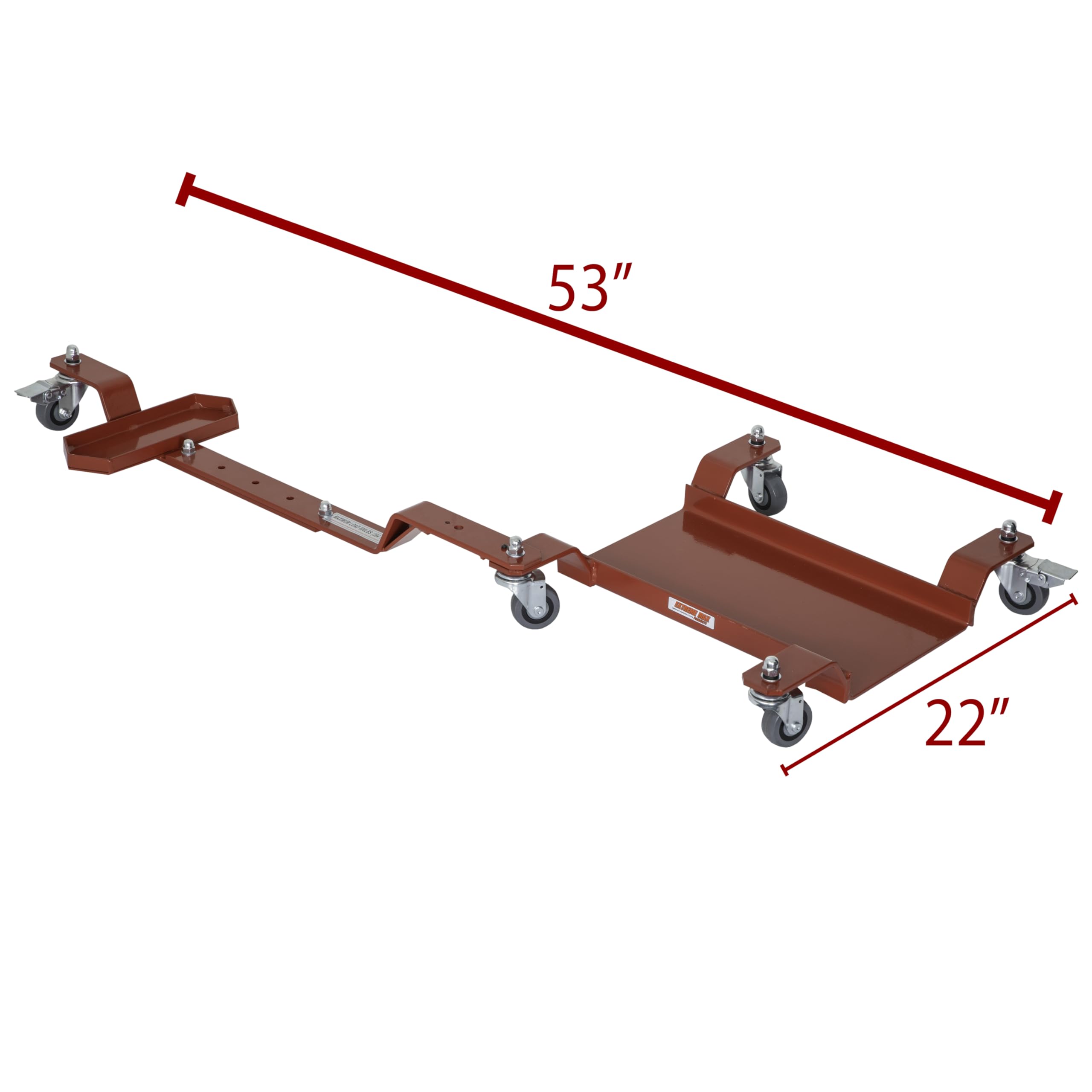 Extreme Max 5001.5111 Rear Wheel Motorcycle Dolly With Kickstand Tray
