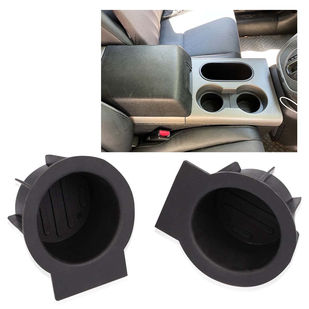 Pit66 Cup Holder Insert Compatible With Ford F150 2004-2008 With Flow Through Console/Fit 09-14 F150 Without Flow Through Consol