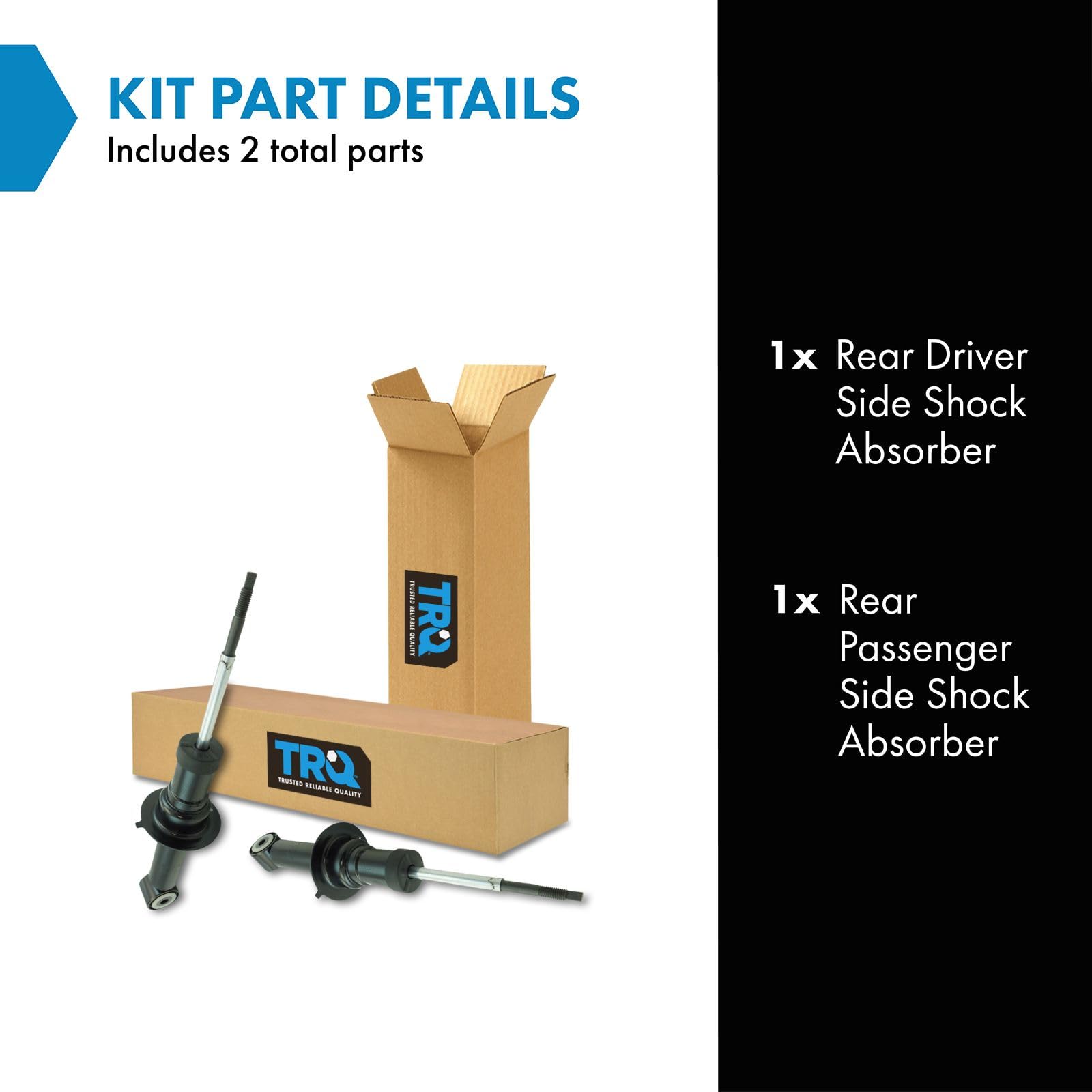 Trq Rear Shock Absorber Set Compatible With 2002-2005 Ford Thunderbird 2000-2006 Lincoln Ls