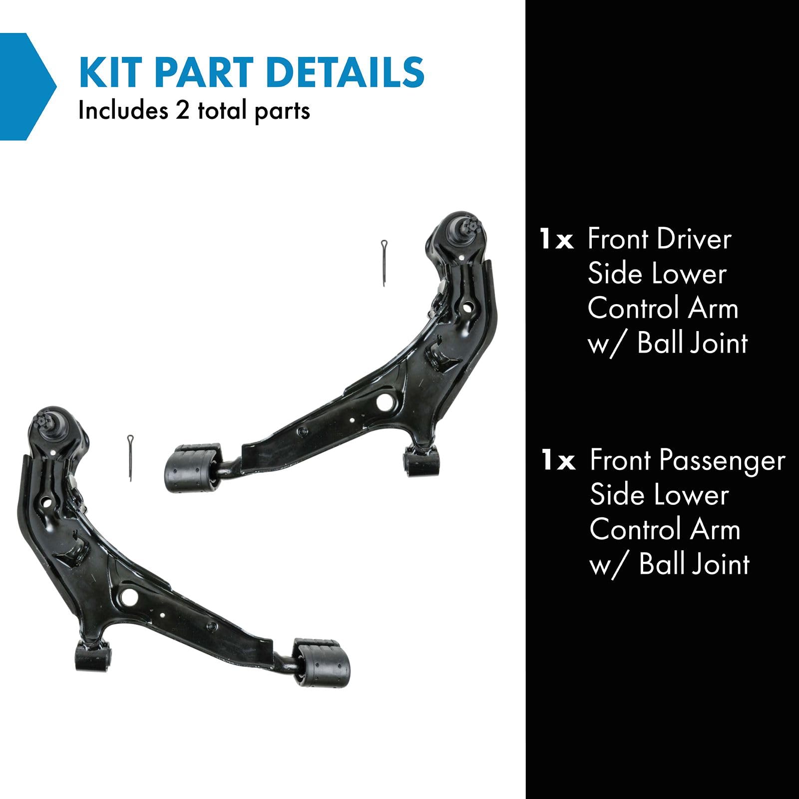 Trq Front Lower Control Arm With Ball Joint Set Compatible With 1996-1999 Infiniti I30 1995-1999 Nissan Maxima