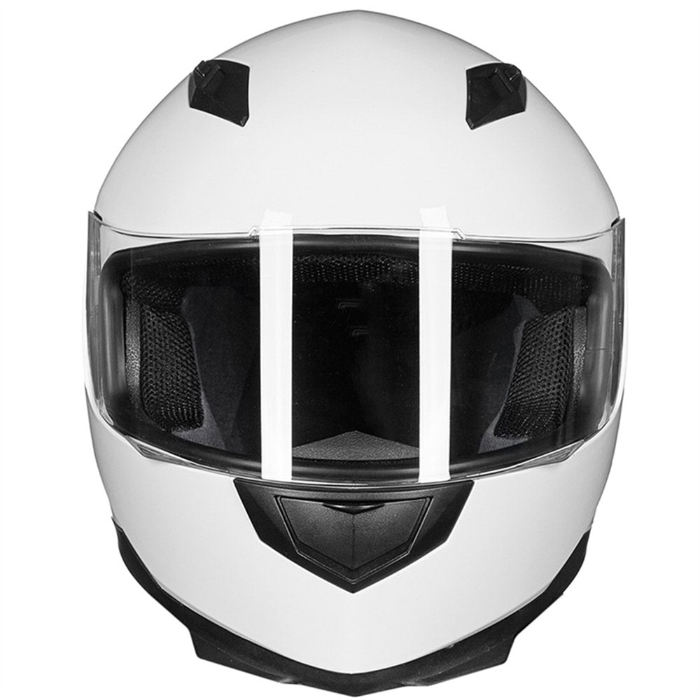 Ilm Full Face Motorcycle Street Bike Helmet With Removable Winter Neck Scarf + 2 Visors Dot Model-Jk313 (Xl, White)