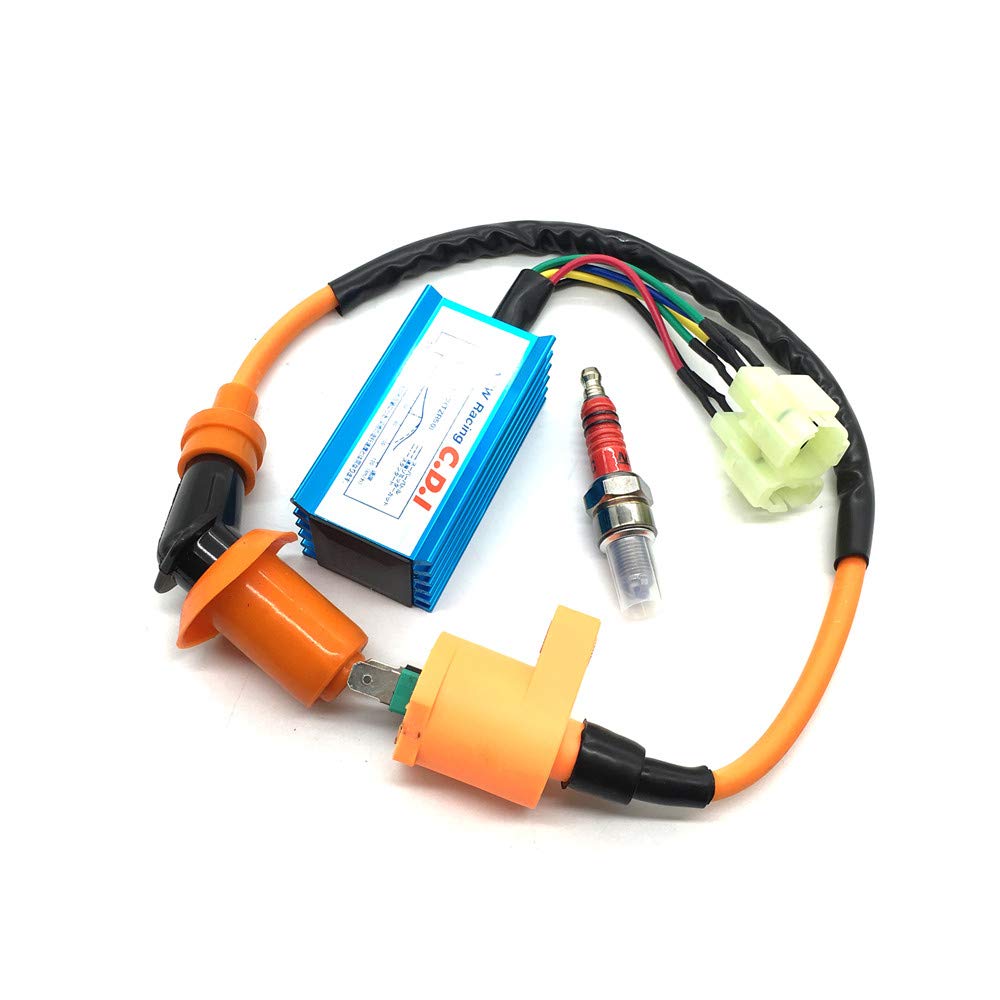 Vrweare High Performance Motorcycle Racing 6Pin Cdi Ignition Coil Spark Plug Set Fit For Gy6 150Cc 125Cc 50Cc 4-Stroke Engines S