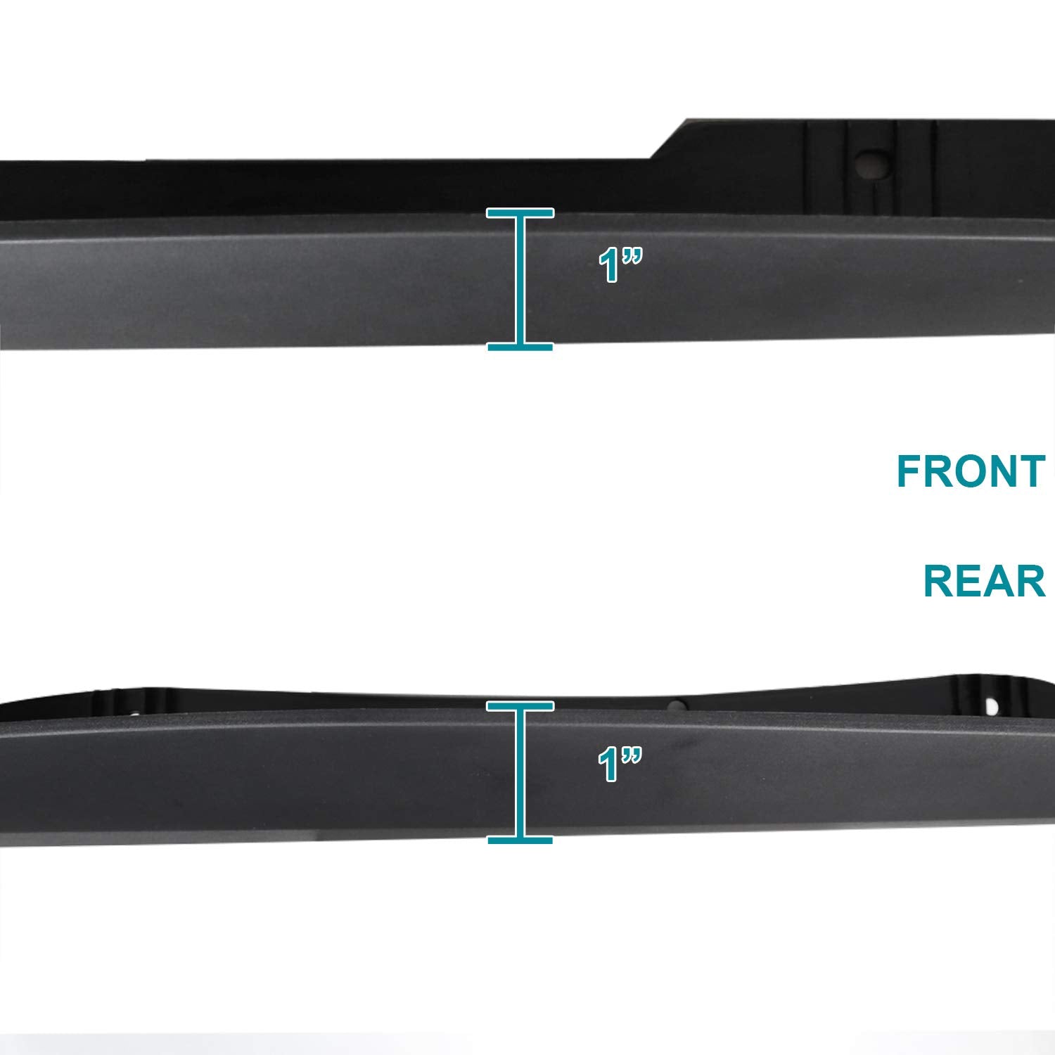 SPEC-D TUNING 4PC Smooth Fender Flares for 2009-2018 Dodge Ram 1500, Black, Polypropylene, Model FDF-RAM0915BK-MP
