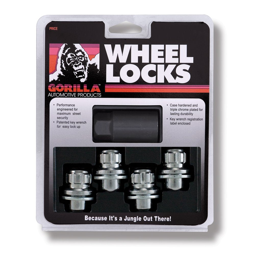 Gorilla Automotive 73641Txx Toyota O.E. Wheel Locks With Washer (14Mm X 1.50 Thread Size),Chrome