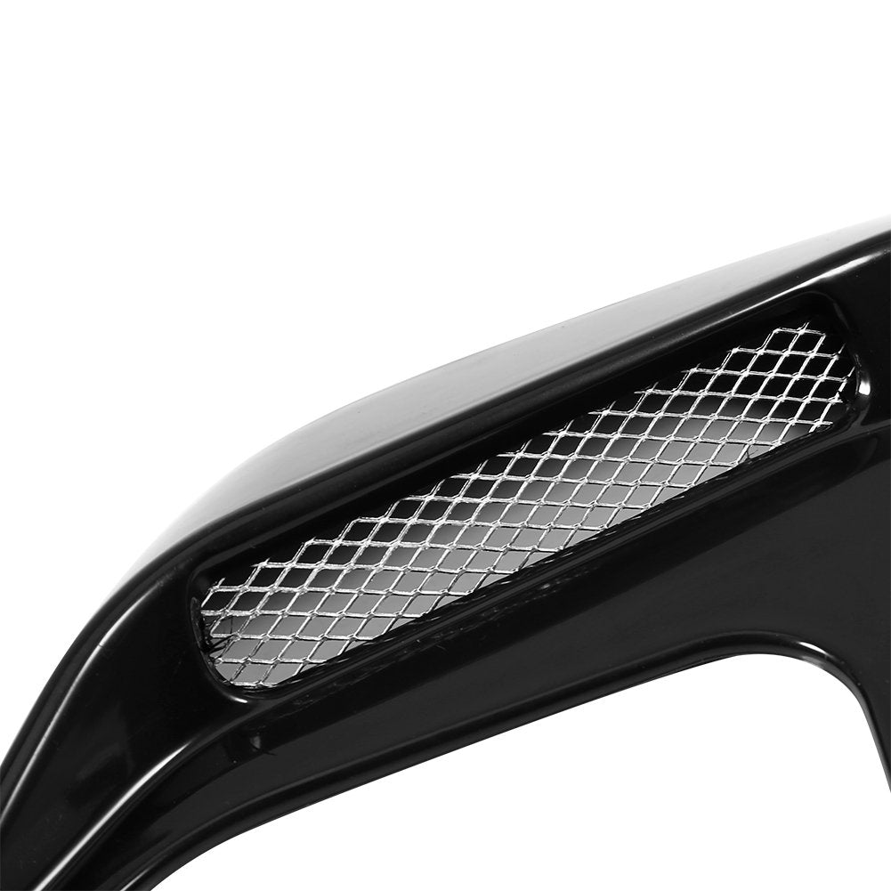 Qiilu 2pcs Car Decorative Air Intake Hood Scoop Vent, Outlet Intake Hood Vent Bonnet Universal DIY for Cars Trucks Black