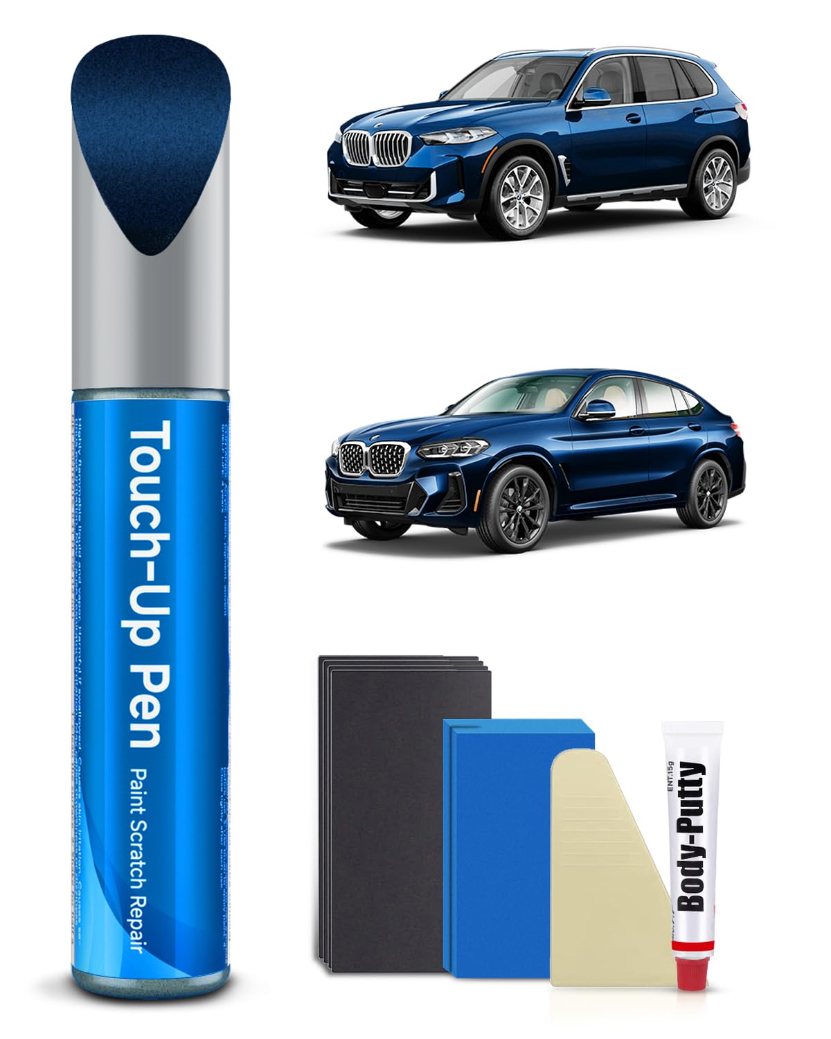 Teslaunch Phytonic Blue Metallic(C1M) For Bmw Car Touch Up Paint Kit,Exact Match Car Scratch Repair Touch Up Paint Kit (Phytonic