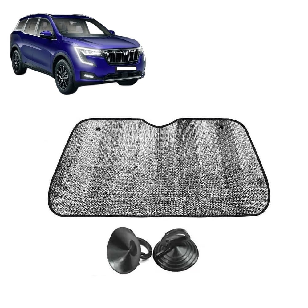 Car Windshield Sun Shade UV Rays Protector Silver Sunshade Solar Reflective Suitable for Mahindra XUV 700