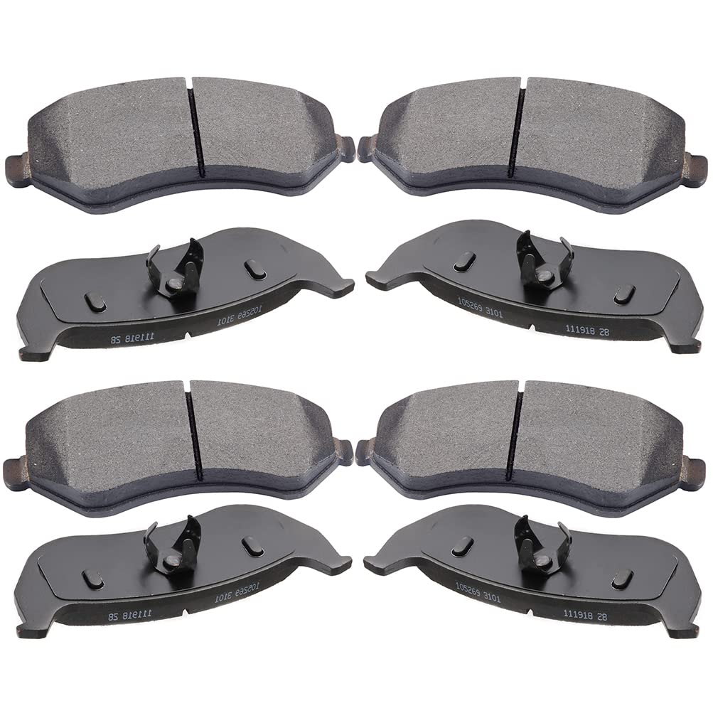 SCITOO Ceramic Disc Brake Pads Set Front Rear Fit for 2003 2004 2005 2006 2007 for Jeep Liberty