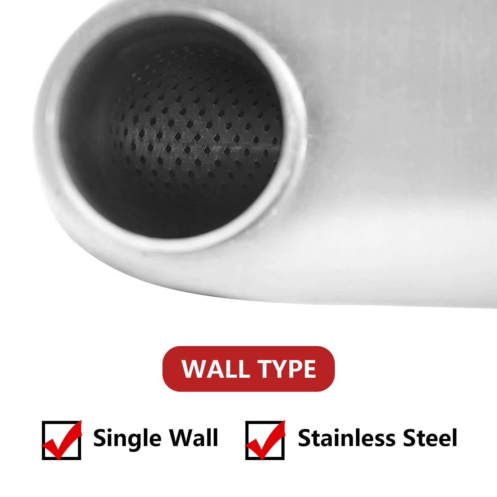 Universal 2.5 Inch Mufflers,Muffler 2.5 ' ' Straight-Through Performance Muffler 2.5 Inch Exhaust Resonator With Stainless Steel