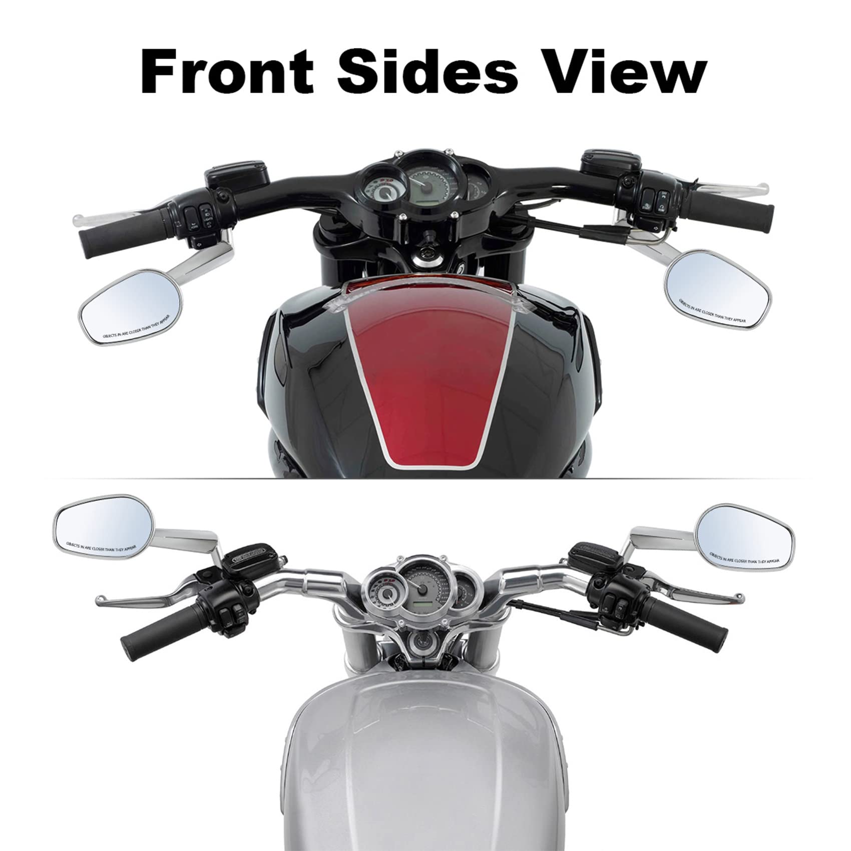Slmoto New Rear View Mirrors Muscle Led Turn Signals Light Fit For Harley V-Rod V Rod Vrscf