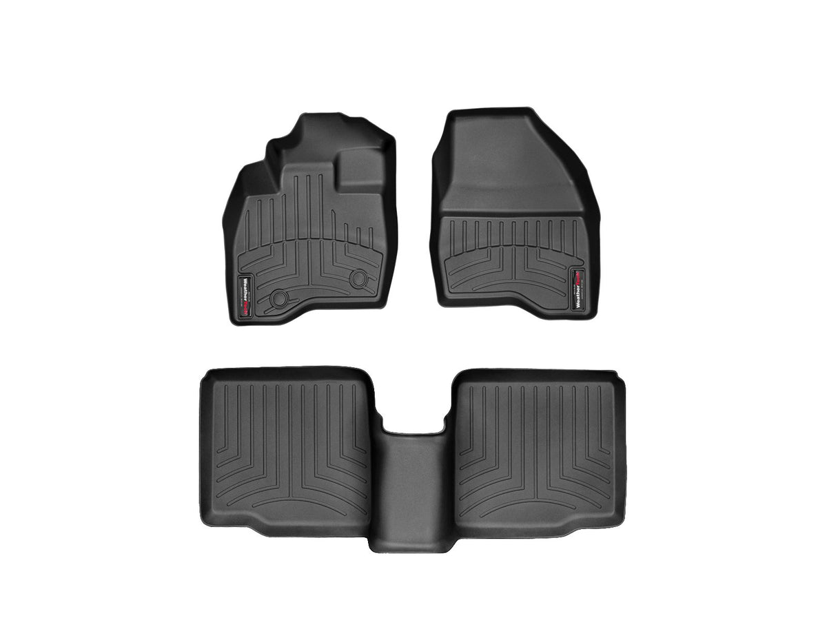 Weathertech Custom Fit Floorliners For Ford Explorer - 1St & 2Nd Row (447041-443592), Black